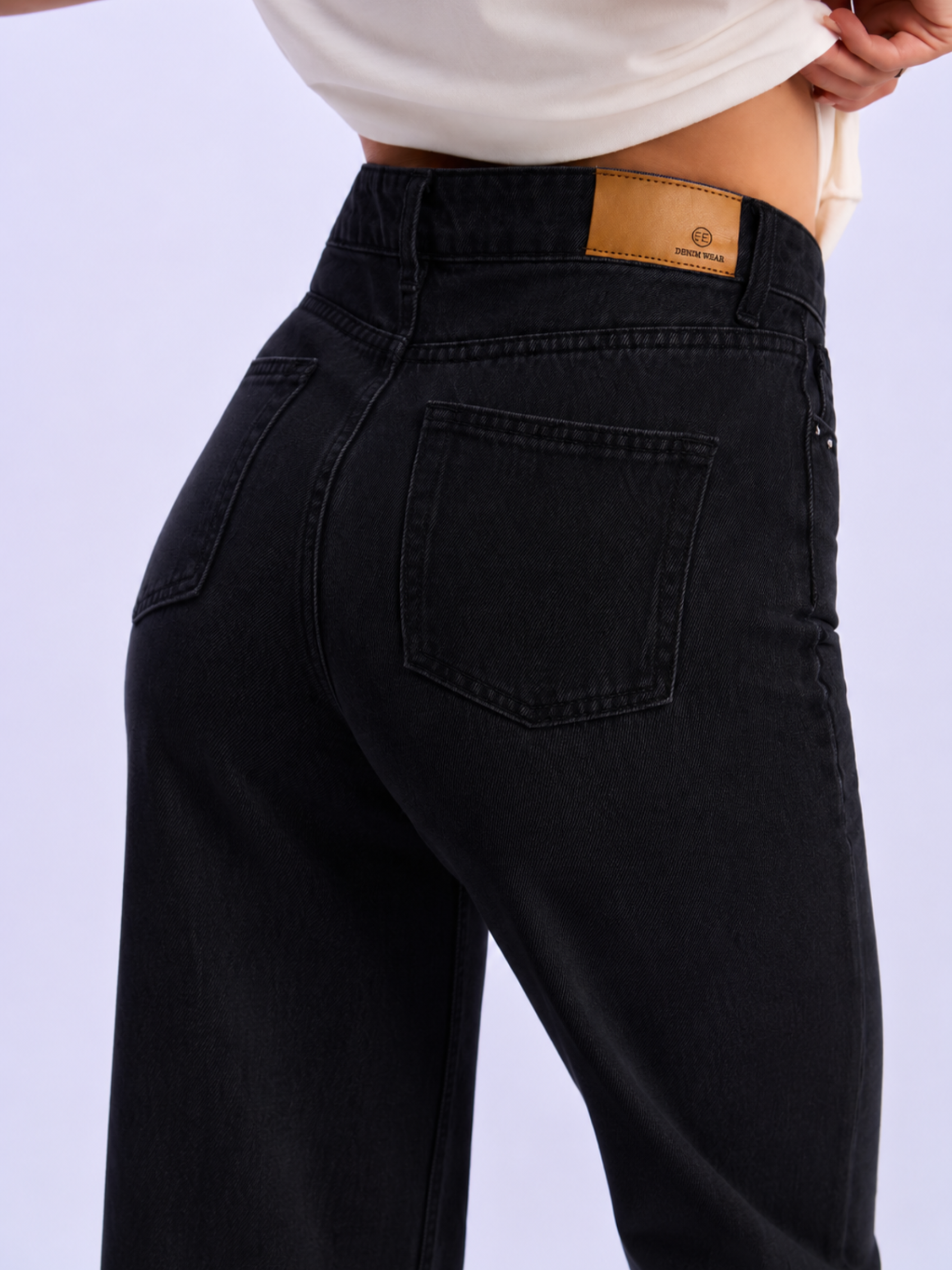 High-Waisted Wide-Leg Jeans