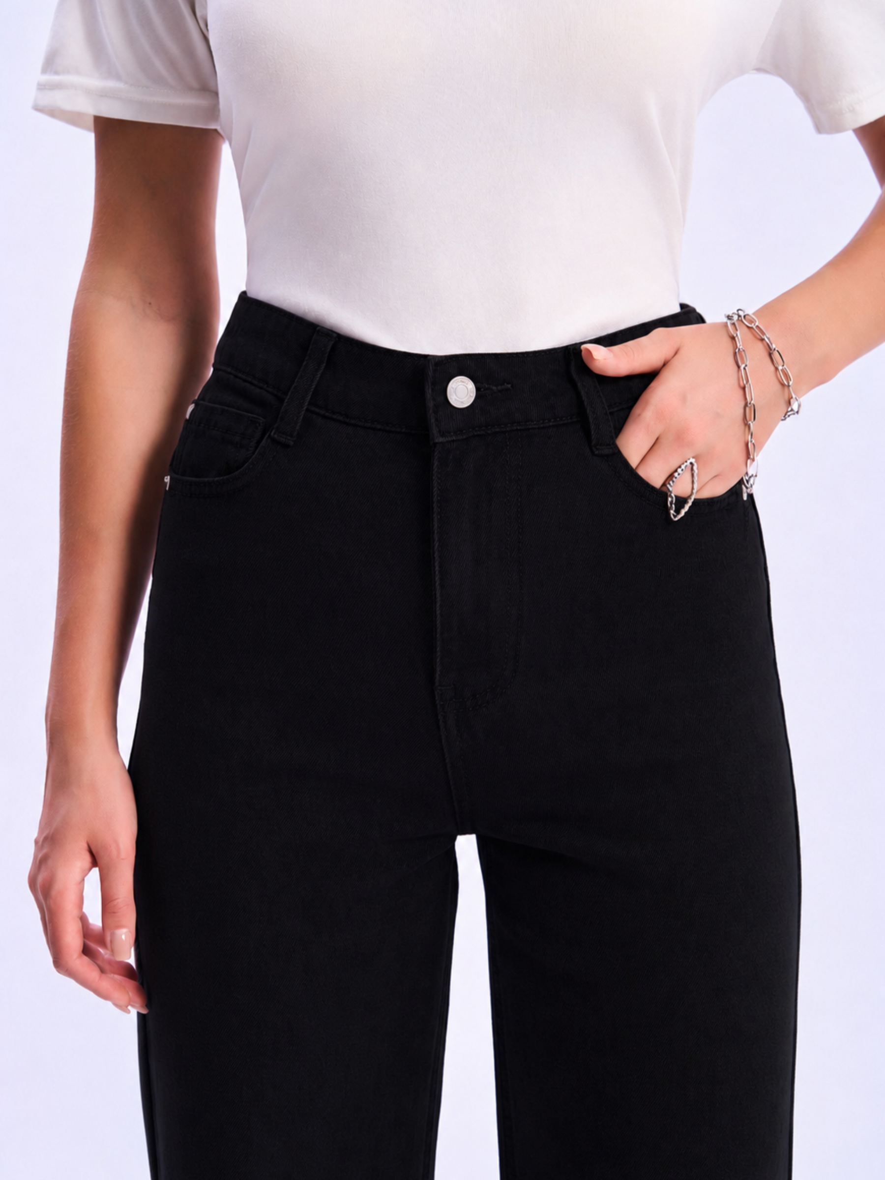 High-Waisted Wide-Leg Jeans