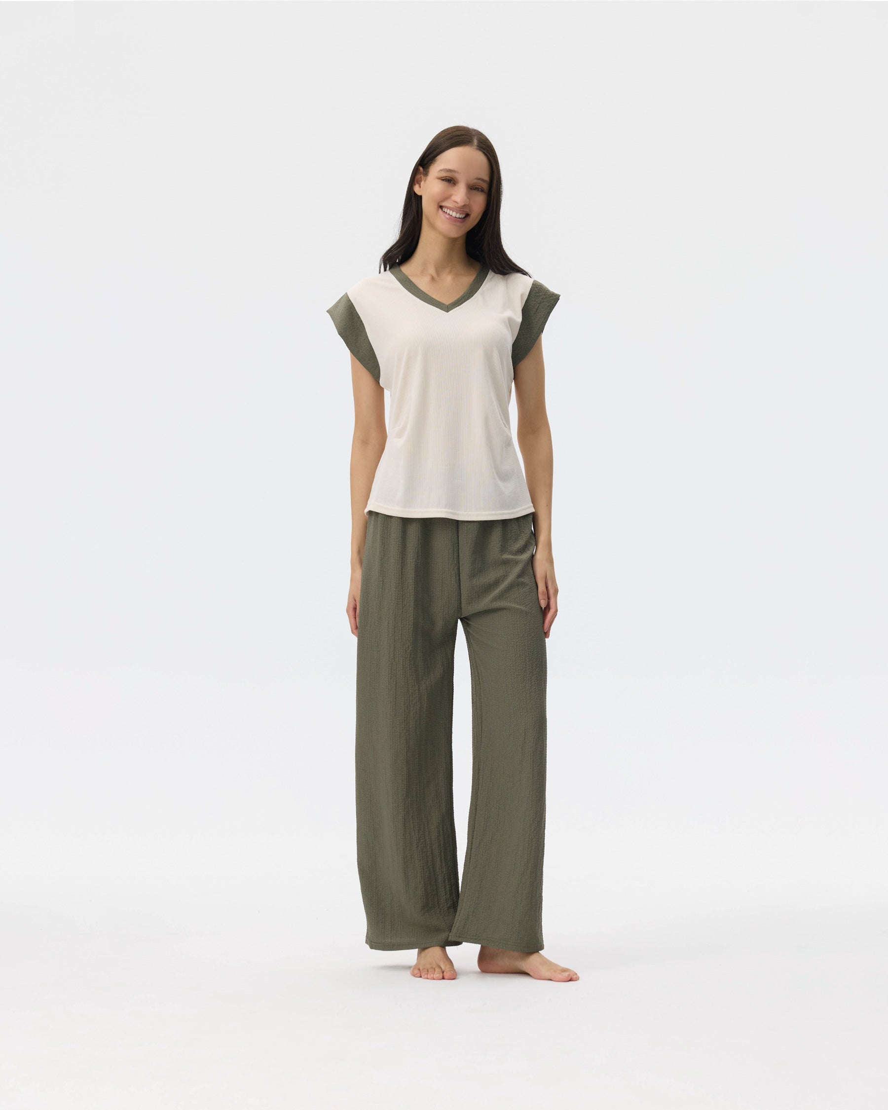 بيجامة نسائية - قطعتين (M-2XL)