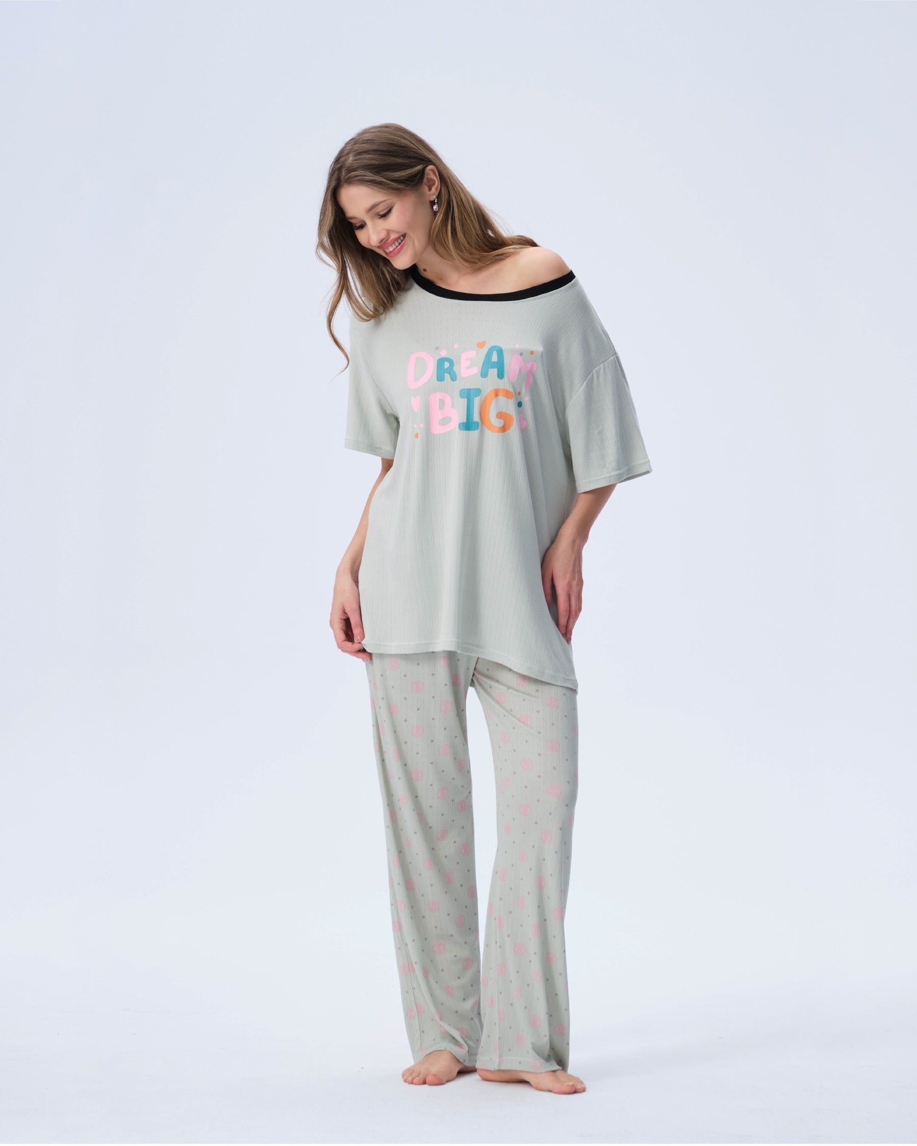 بيجامة نسائية - قطعتين (3XL-6XL)