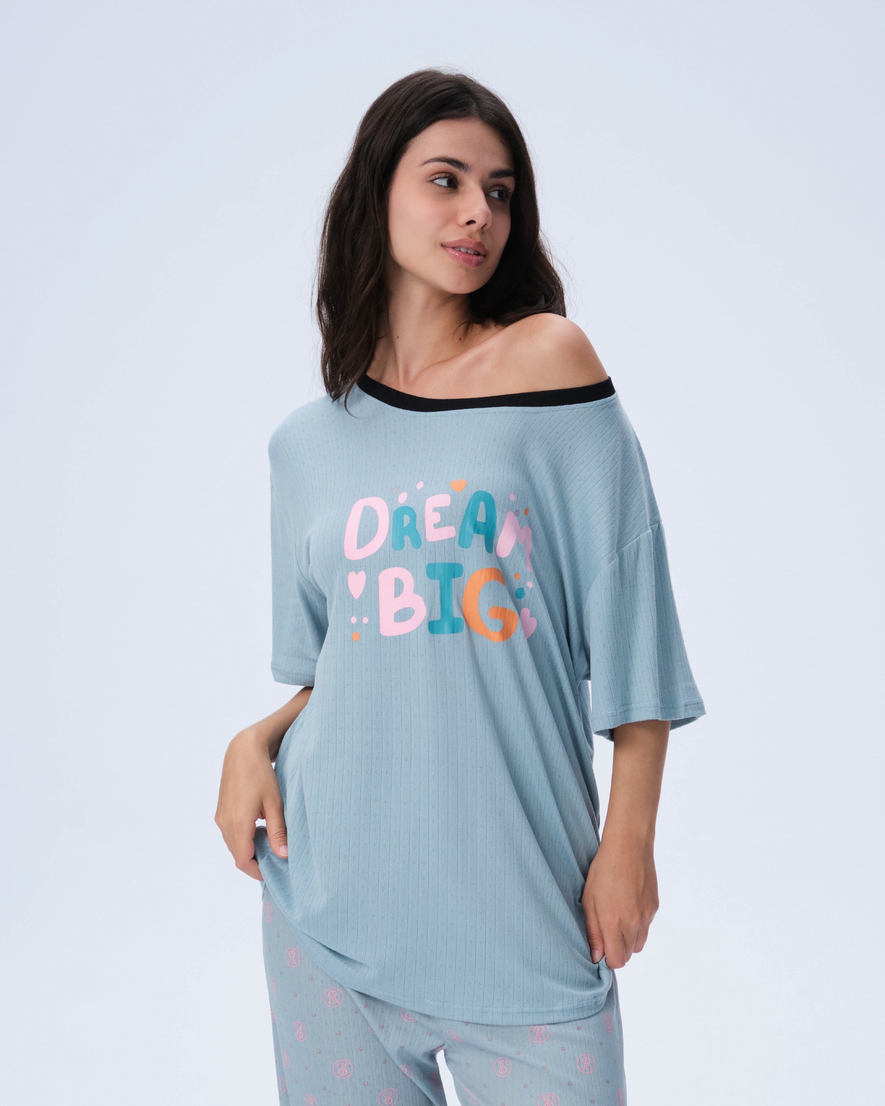 بيجامة نسائية - قطعتين (M-2XL)