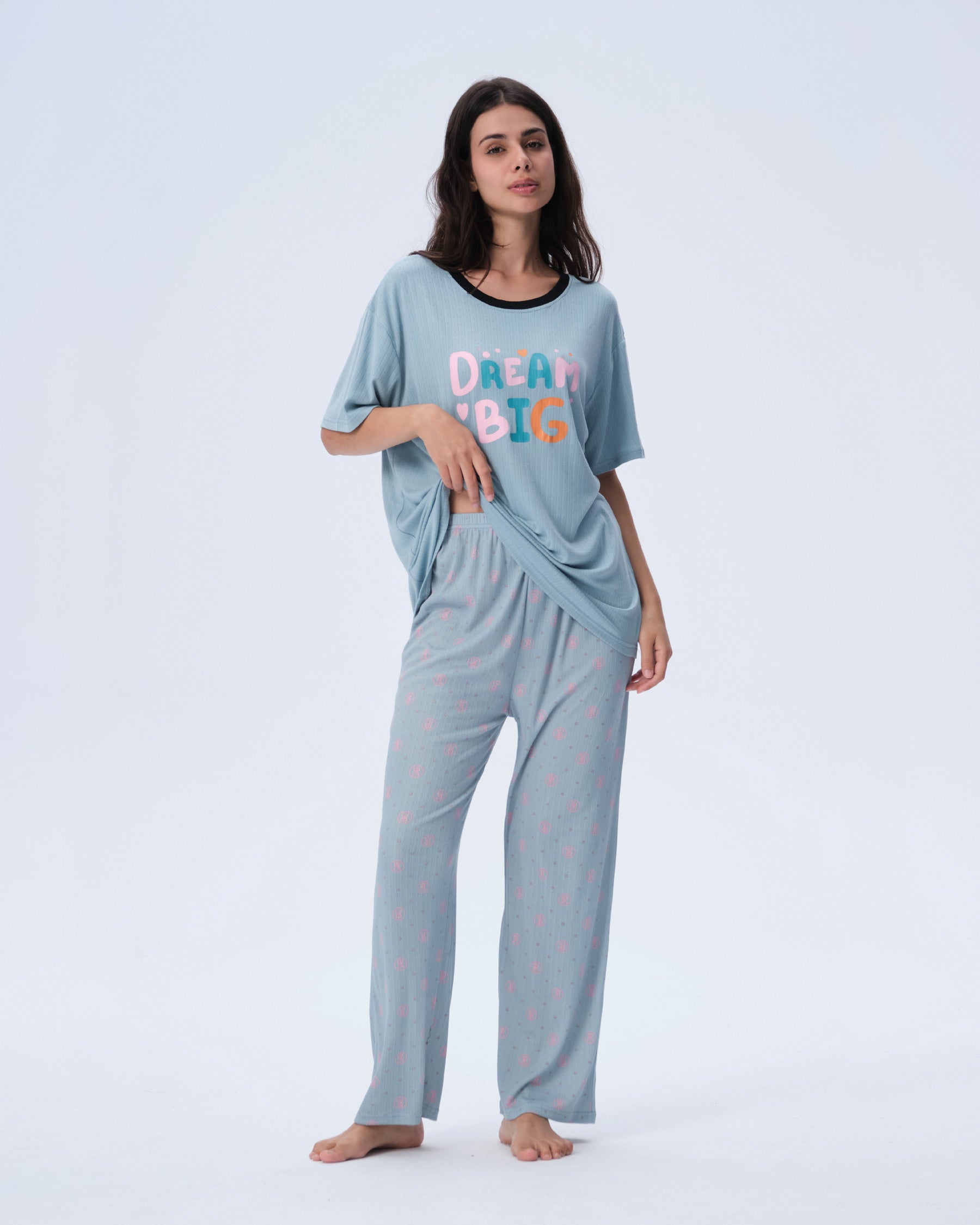 بيجامة نسائية - قطعتين (3XL-6XL)