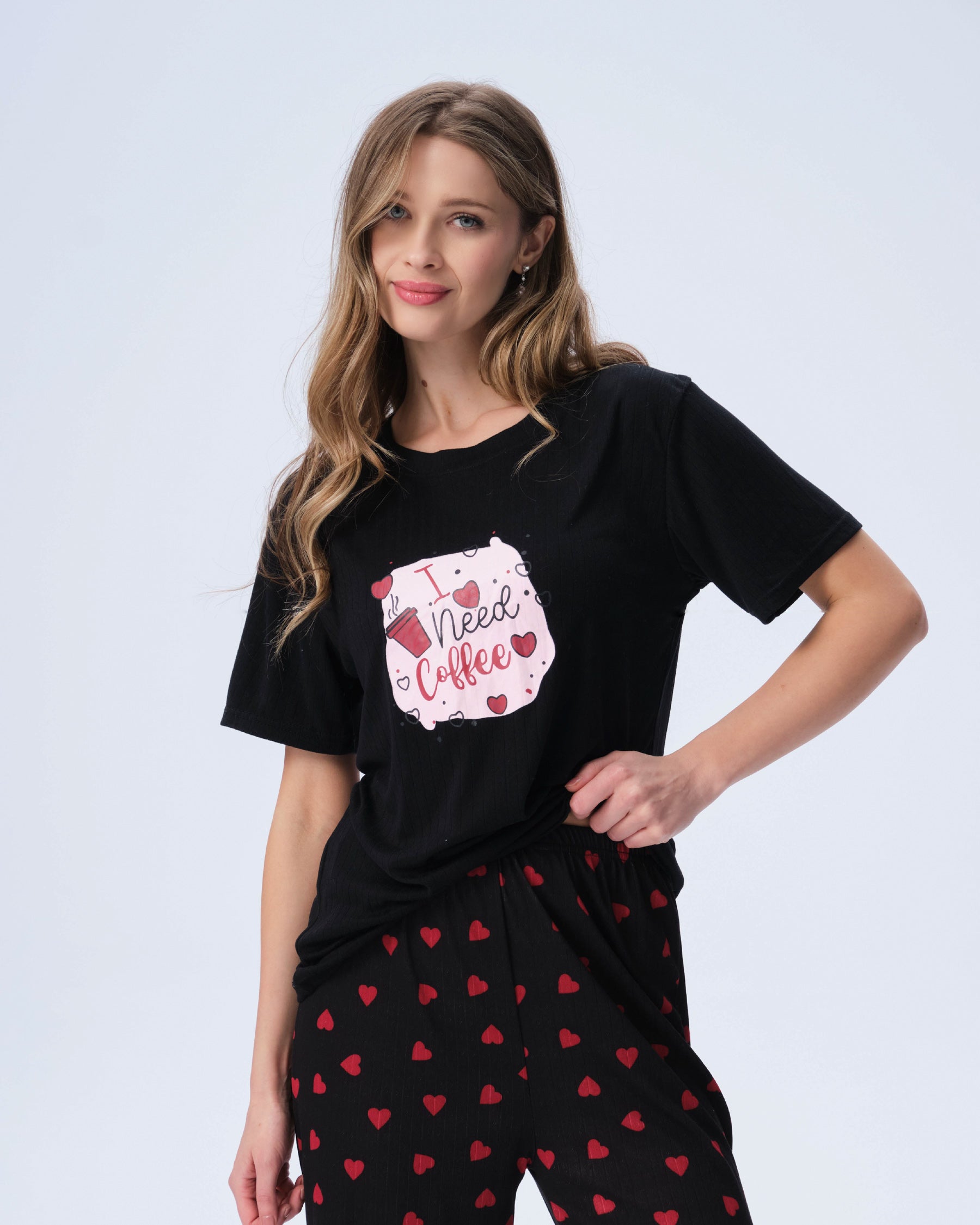 بيجامة نسائية - قطعتين (M-2XL)