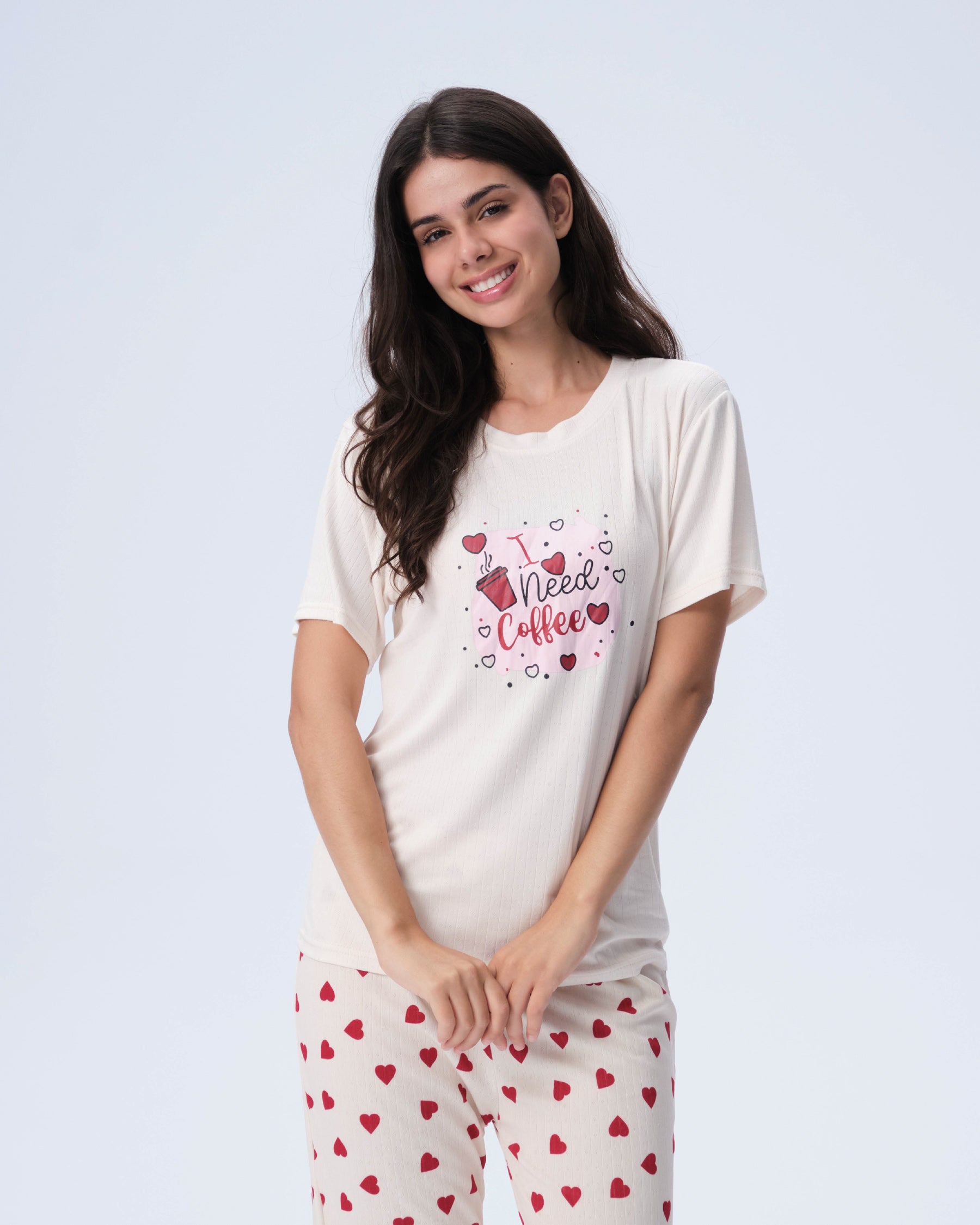 بيجامة نسائية - قطعتين (M-2XL)