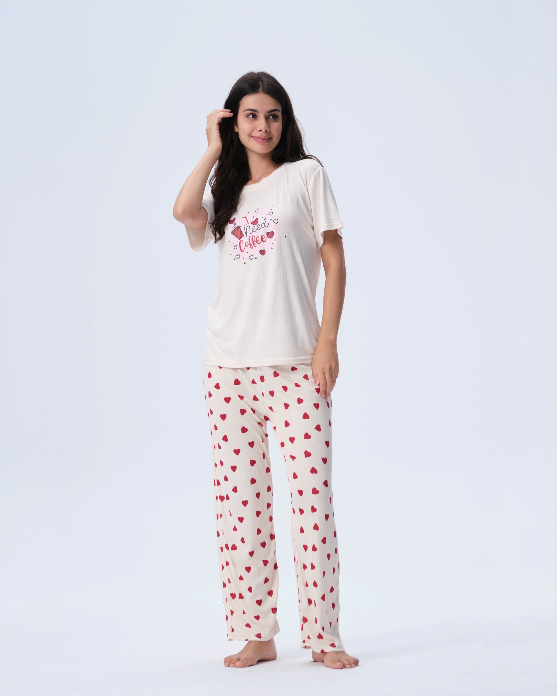 بيجامة نسائية - قطعتين (M-2XL)