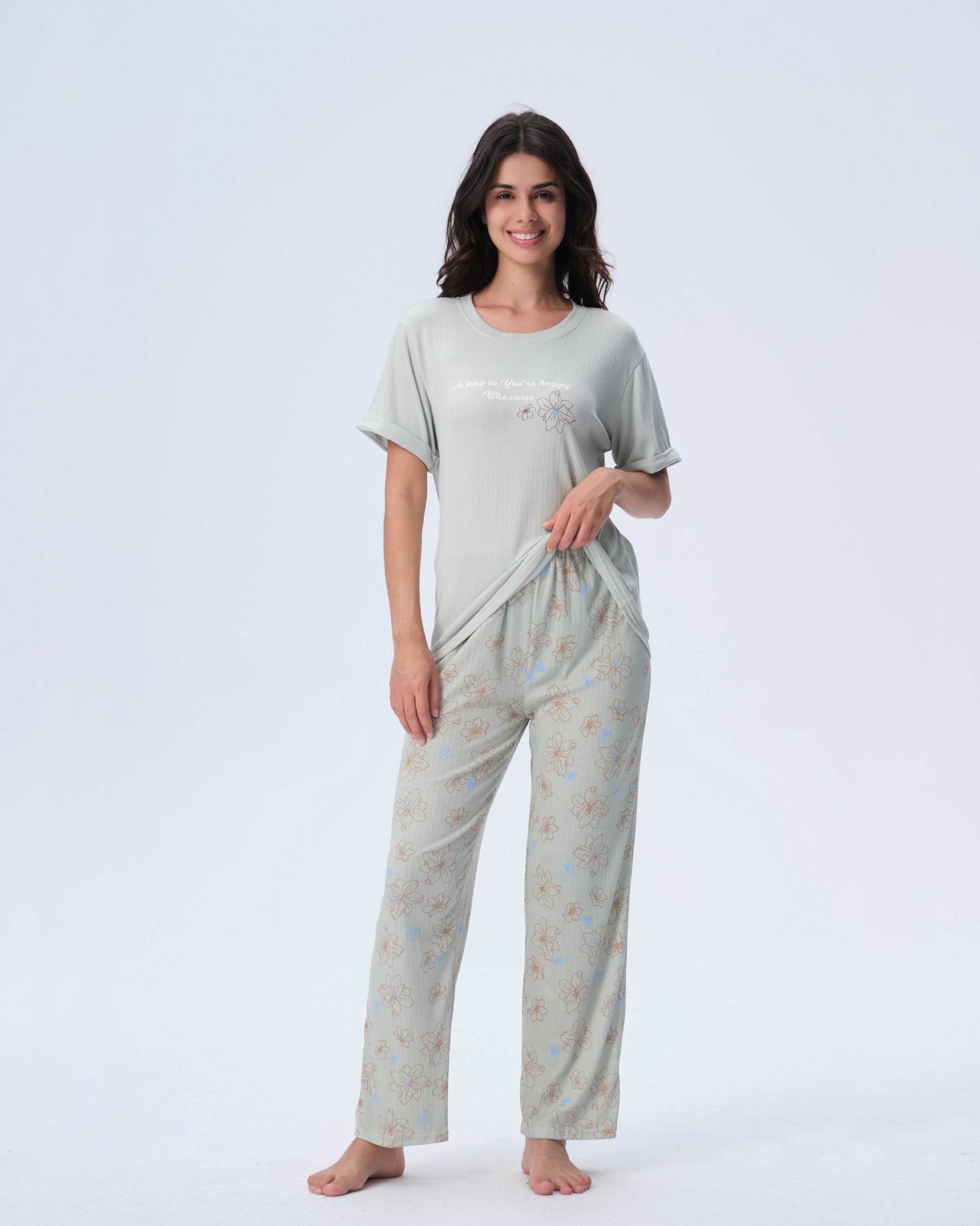 بيجامة نسائية - قطعتين (3XL-6XL)