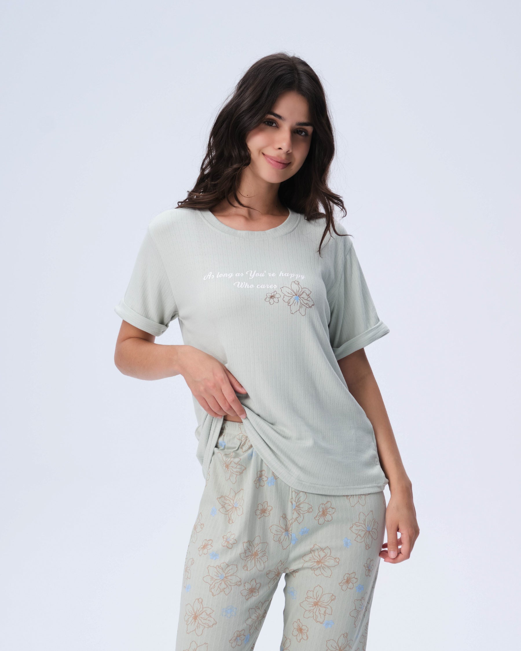 بيجامة نسائية - قطعتين (M-2XL)