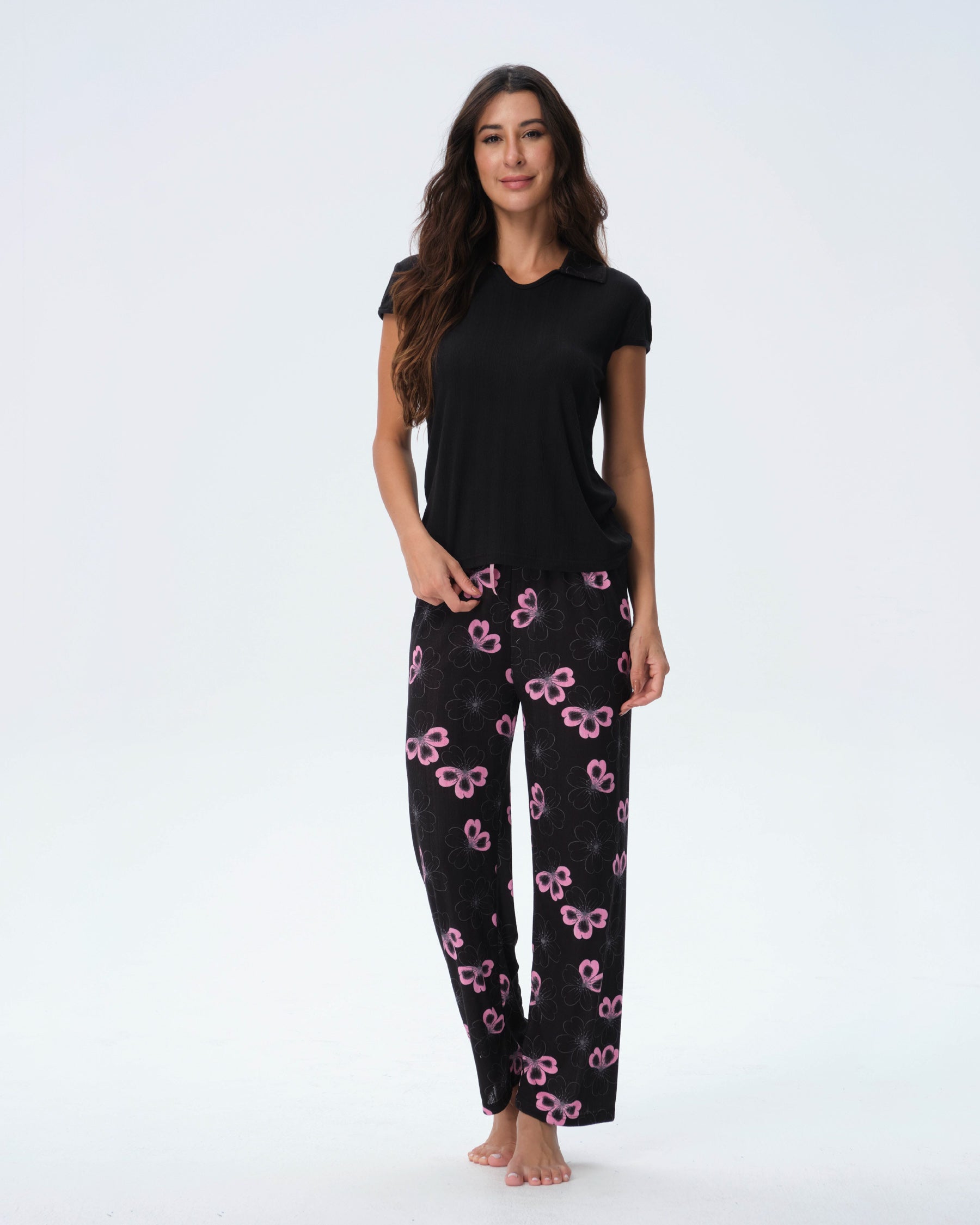 بيجامة نسائية - قطعتين (M-2XL)