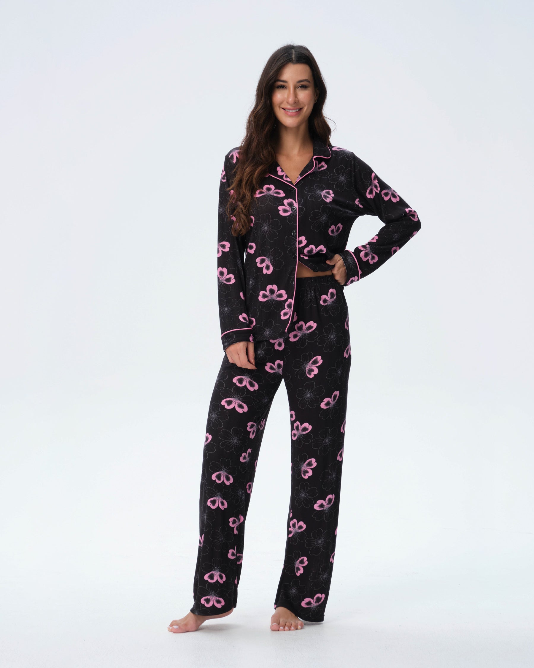 بيجامة نسائية - قطعتين (M-2XL)