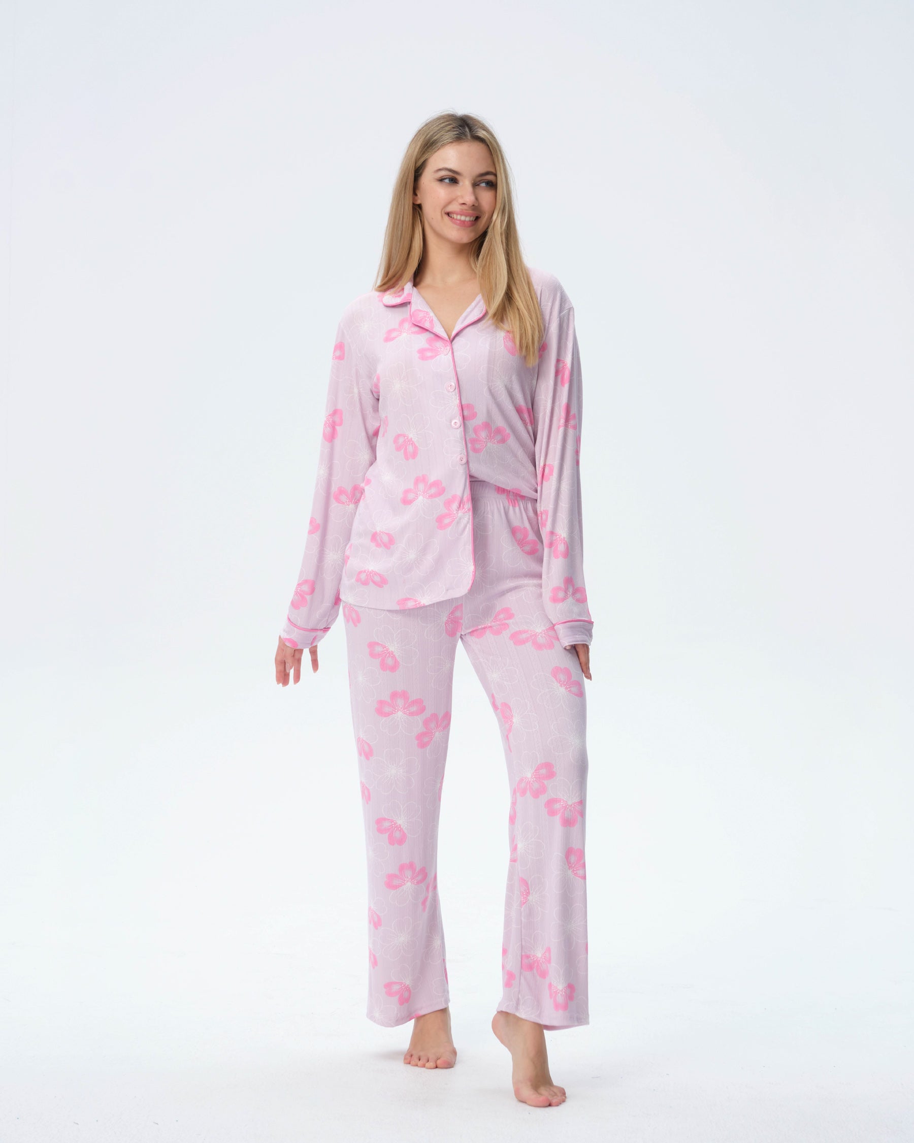 بيجامة نسائية - قطعتين (M-2XL)