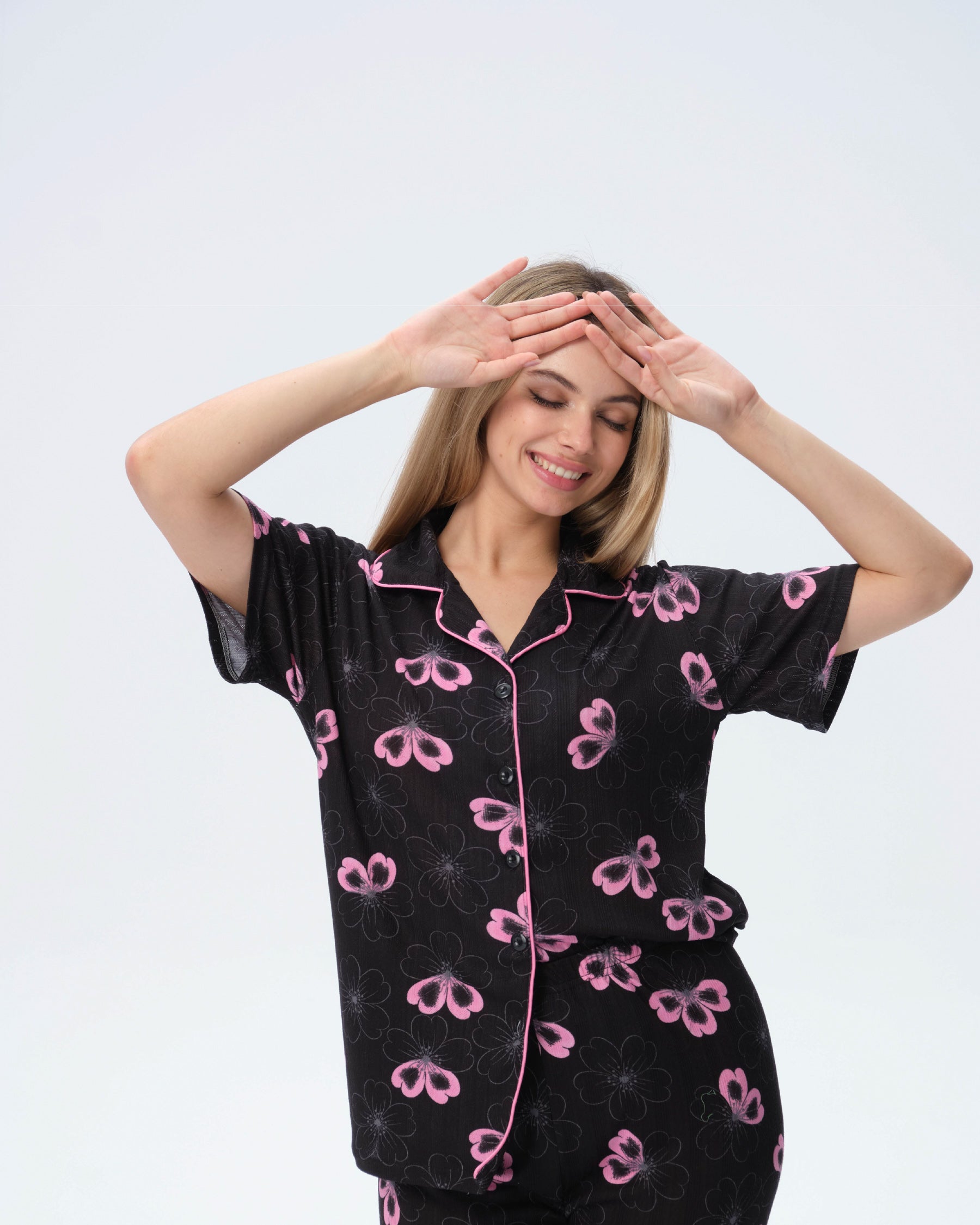 بيجامة نسائية - قطعتين (M-2XL)