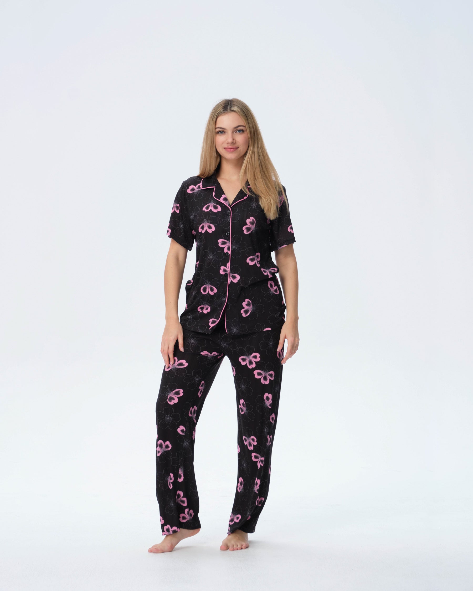بيجامة نسائية - قطعتين (M-2XL)