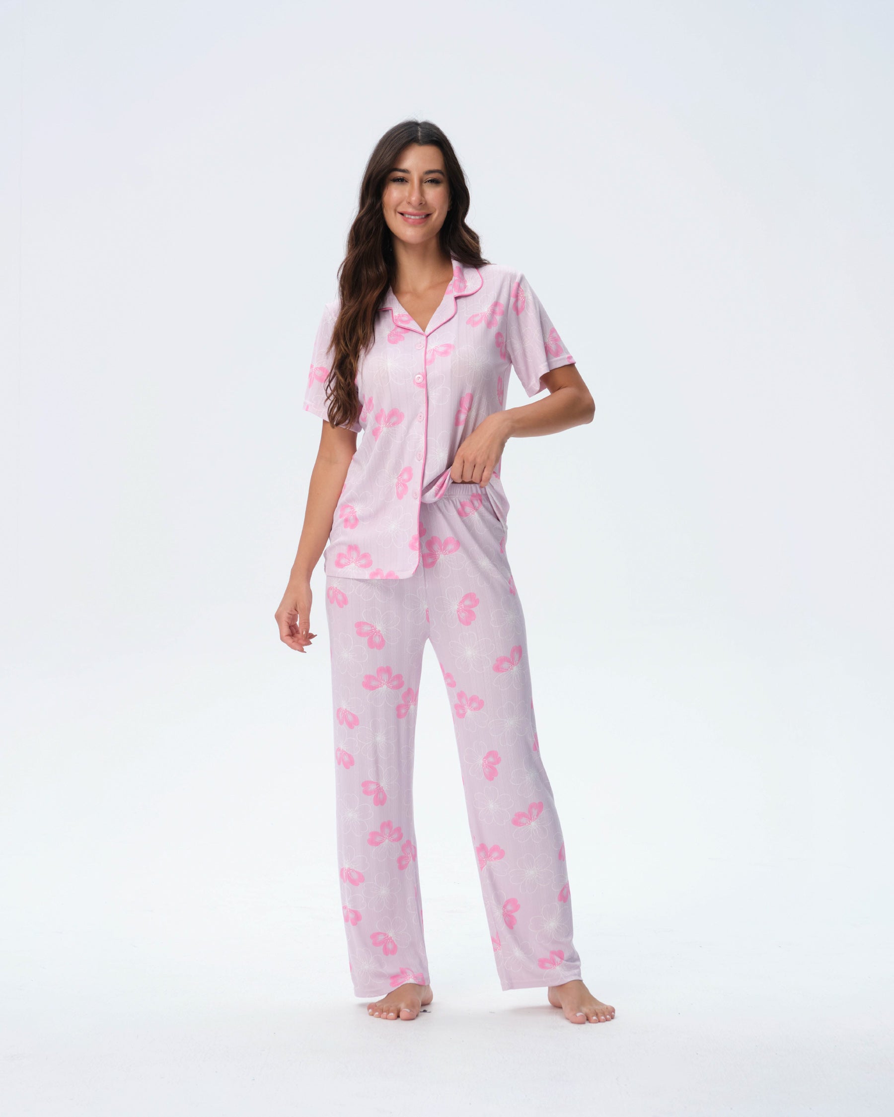 بيجامة نسائية - قطعتين (M-2XL)