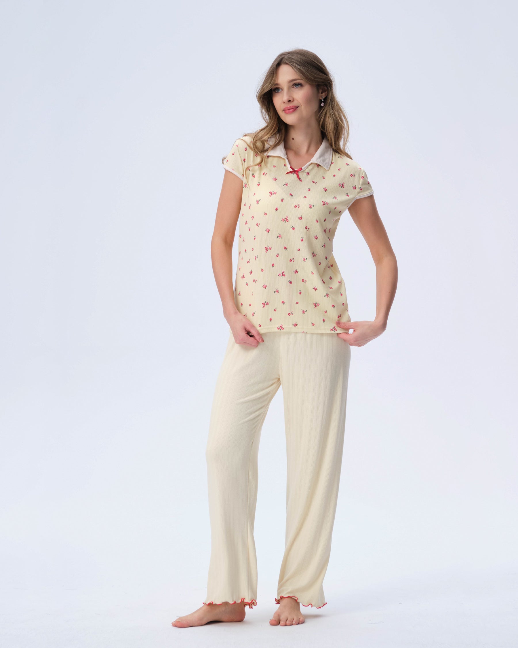 بيجامة نسائية - قطعتين (M-2XL)