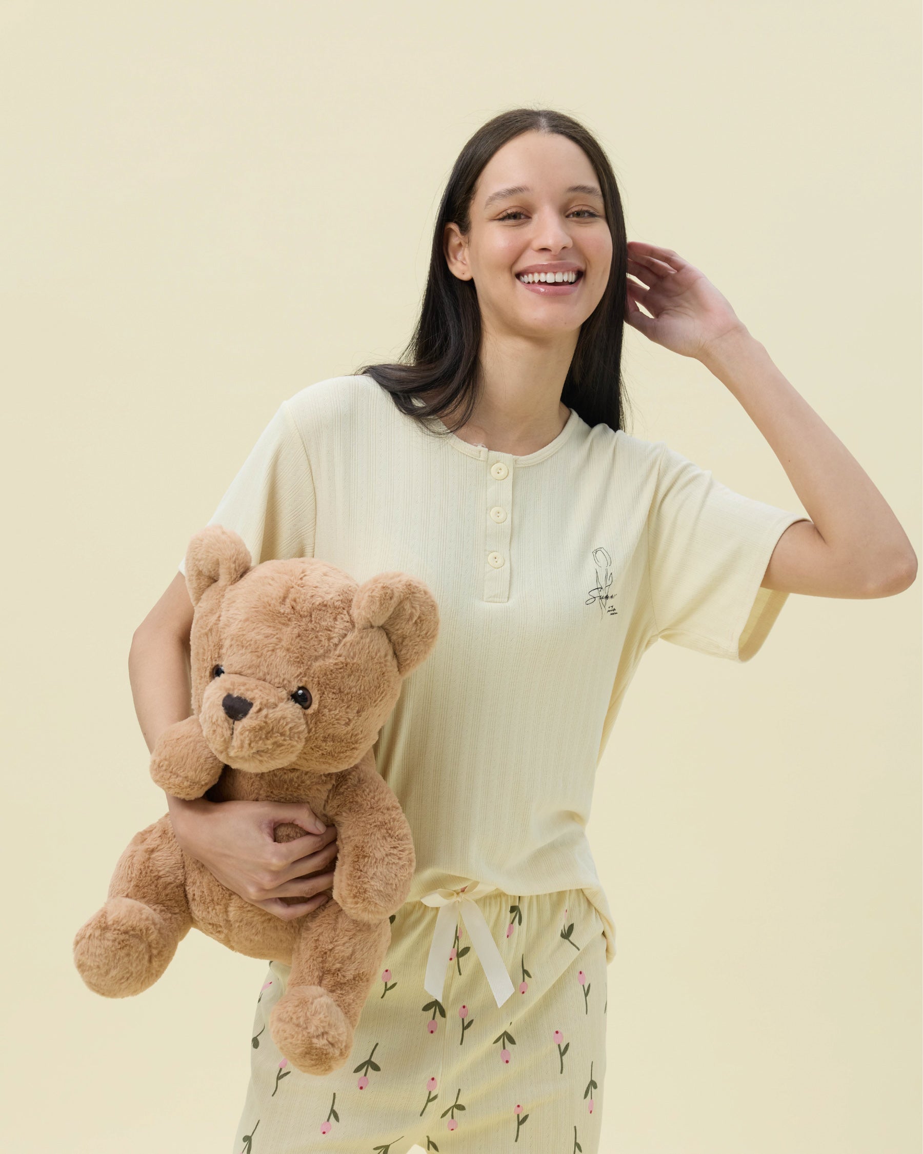بيجامة نسائية - 3 قطع (3XL-6XL)