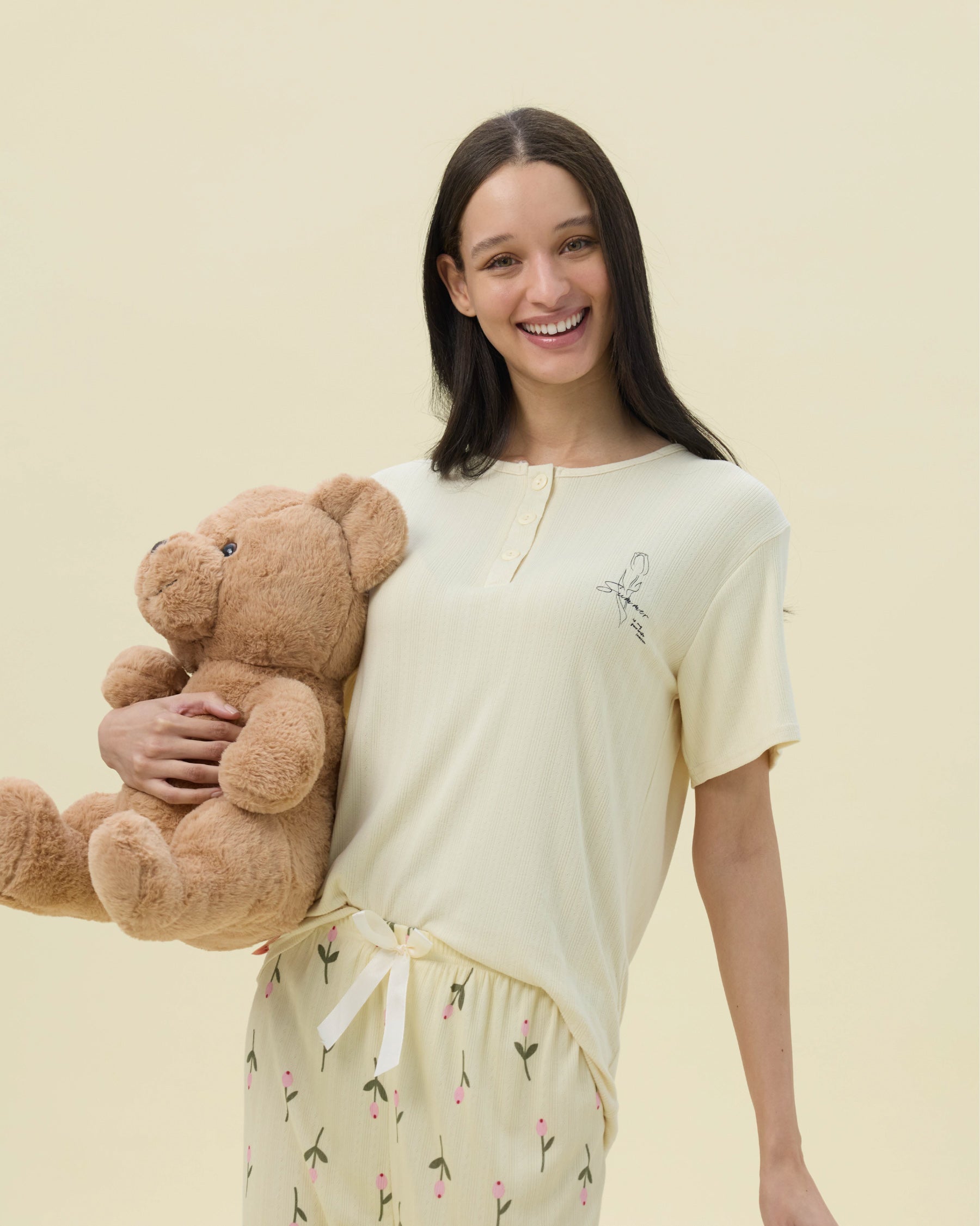 بيجامة نسائية - 3 قطع (3XL-6XL)