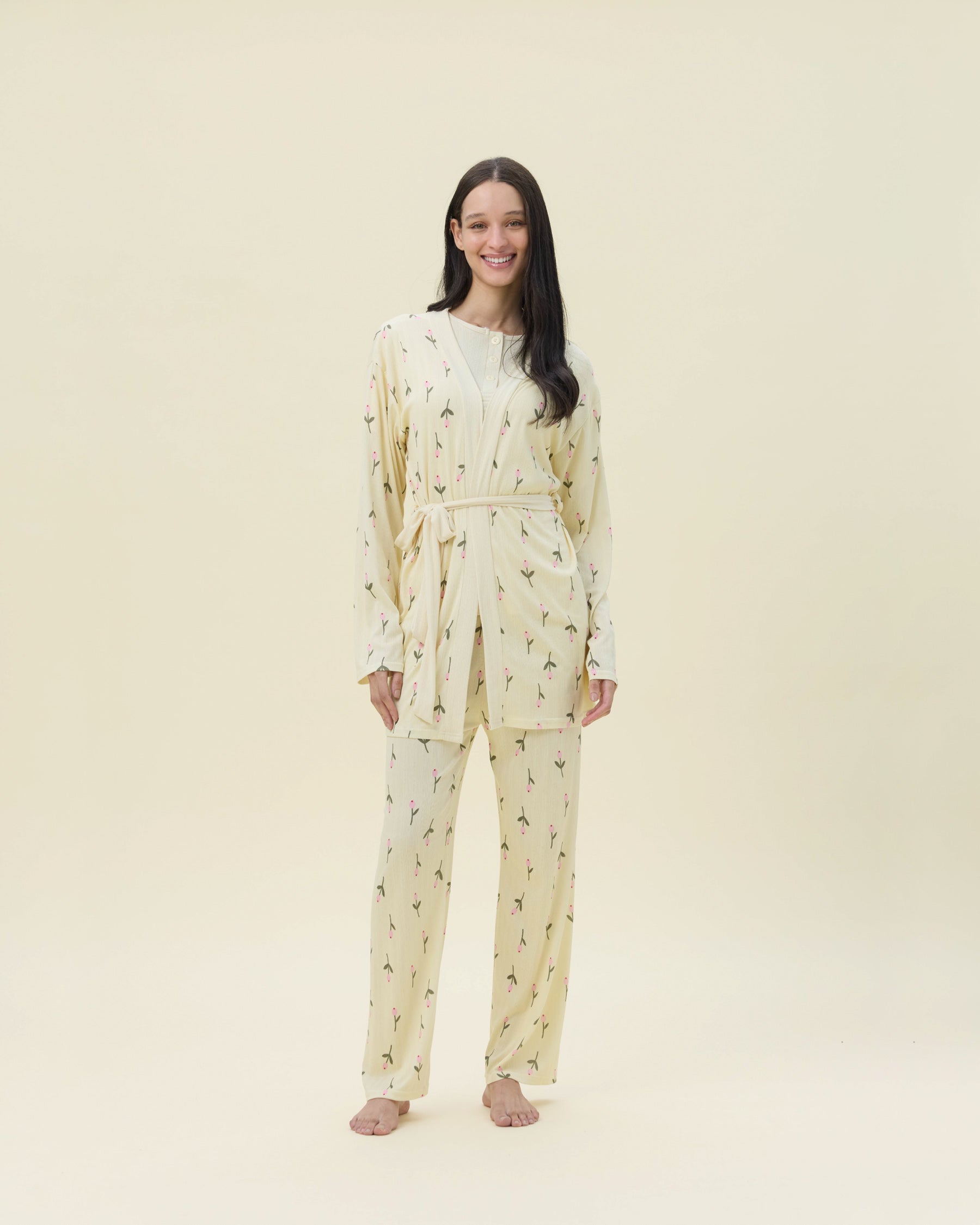 بيجامة نسائية - 3 قطع (3XL-6XL)