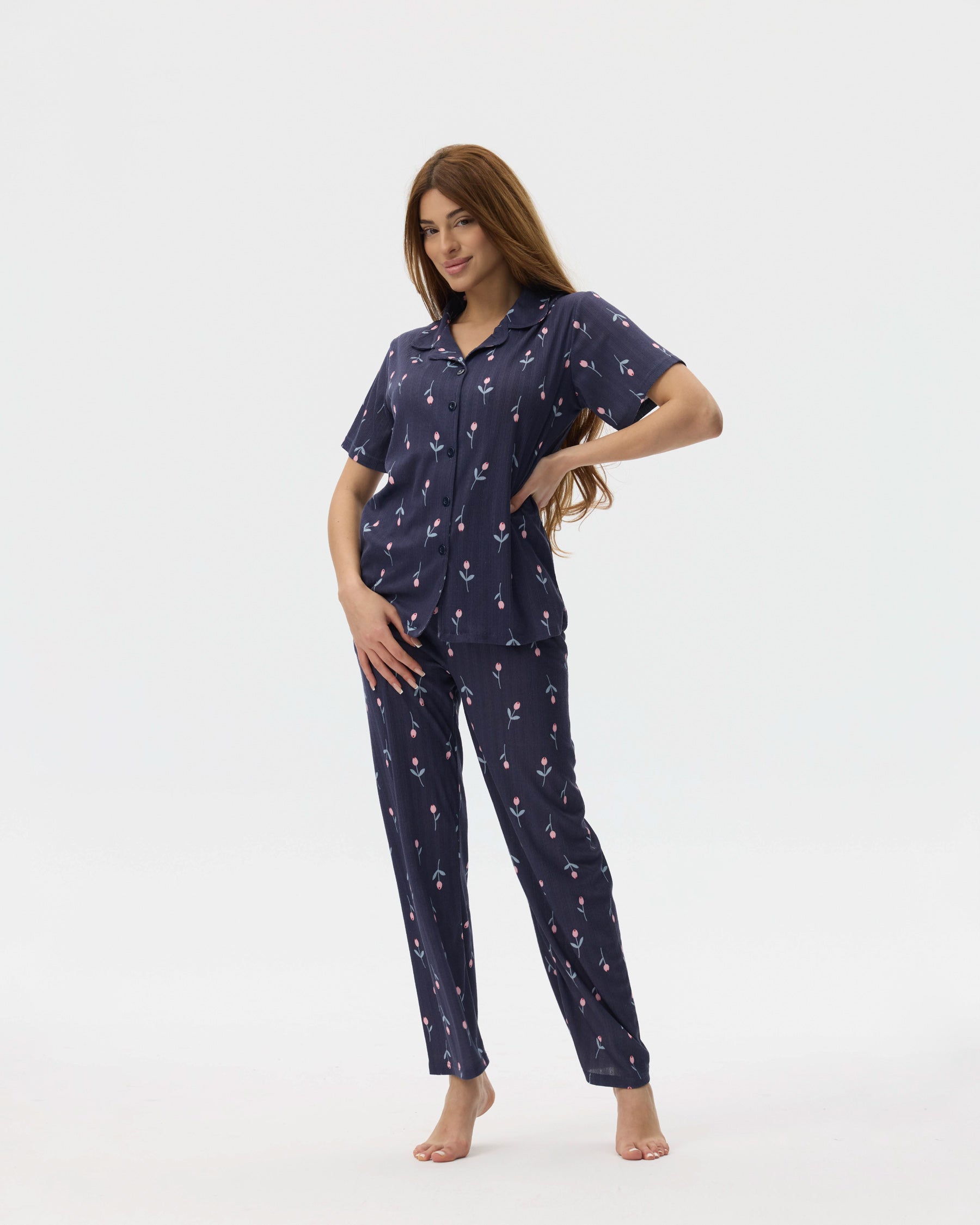 بيجامة نسائية - قطعتين (M-2XL)