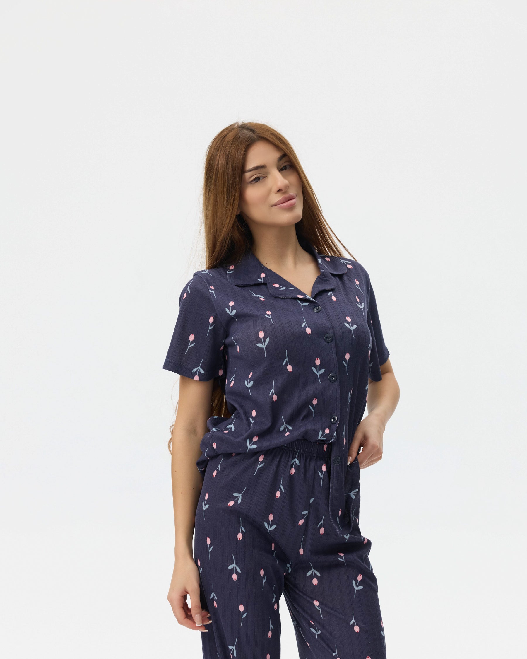 بيجامة نسائية - قطعتين (M-2XL)