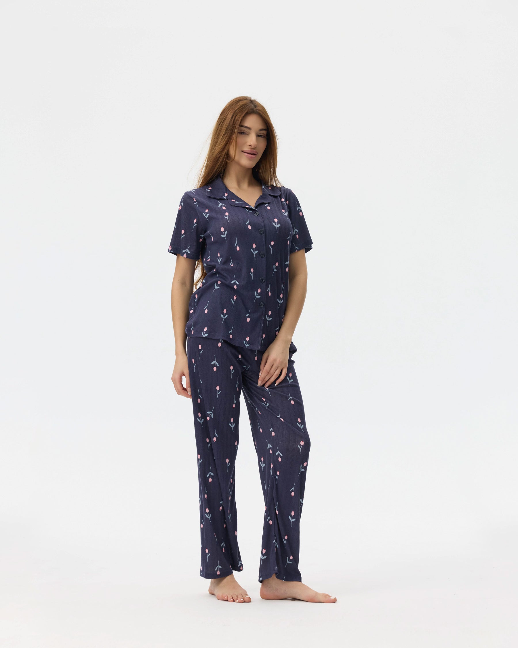بيجامة نسائية - قطعتين (M-2XL)