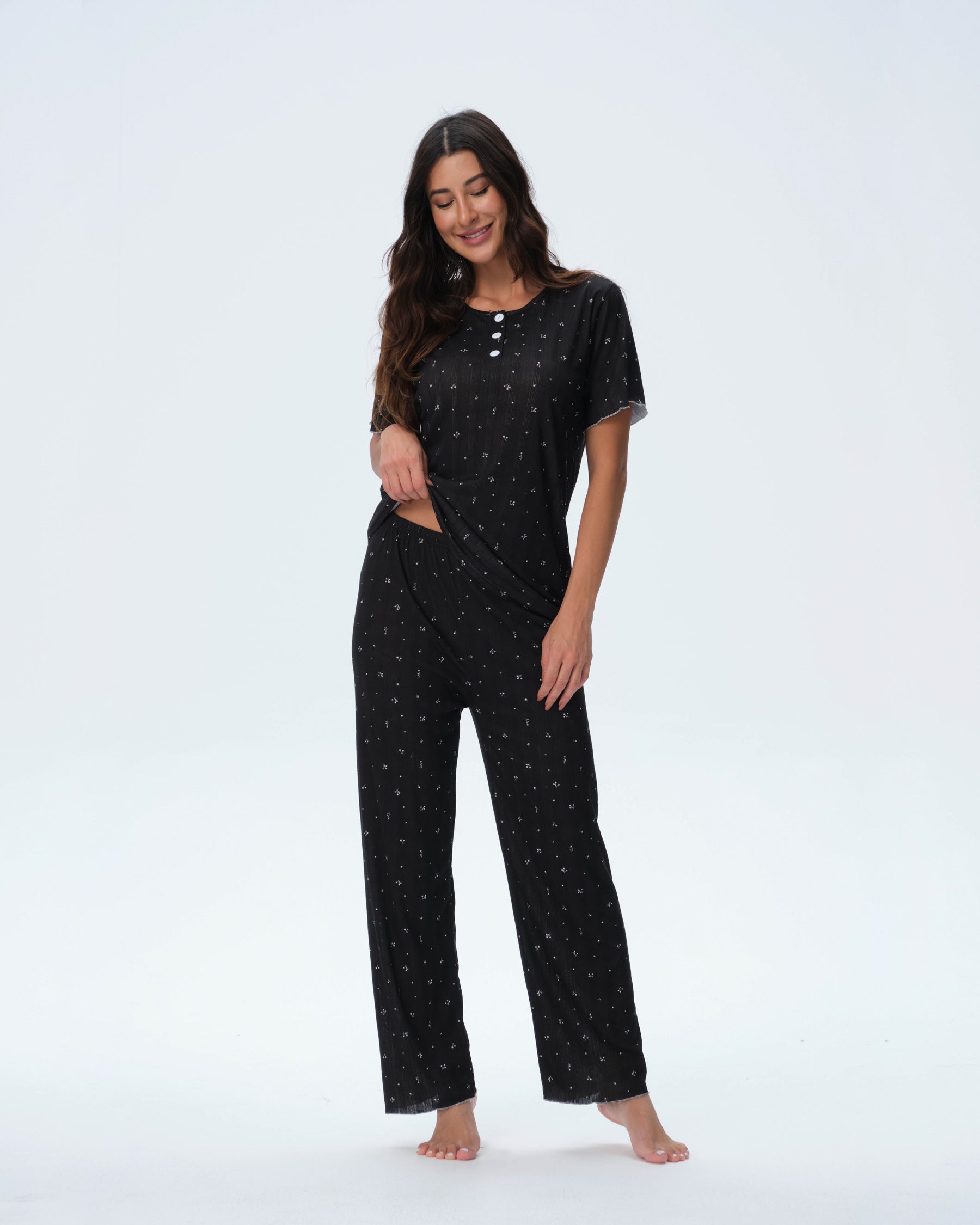 بيجامة نسائية - قطعتين (M-2XL)