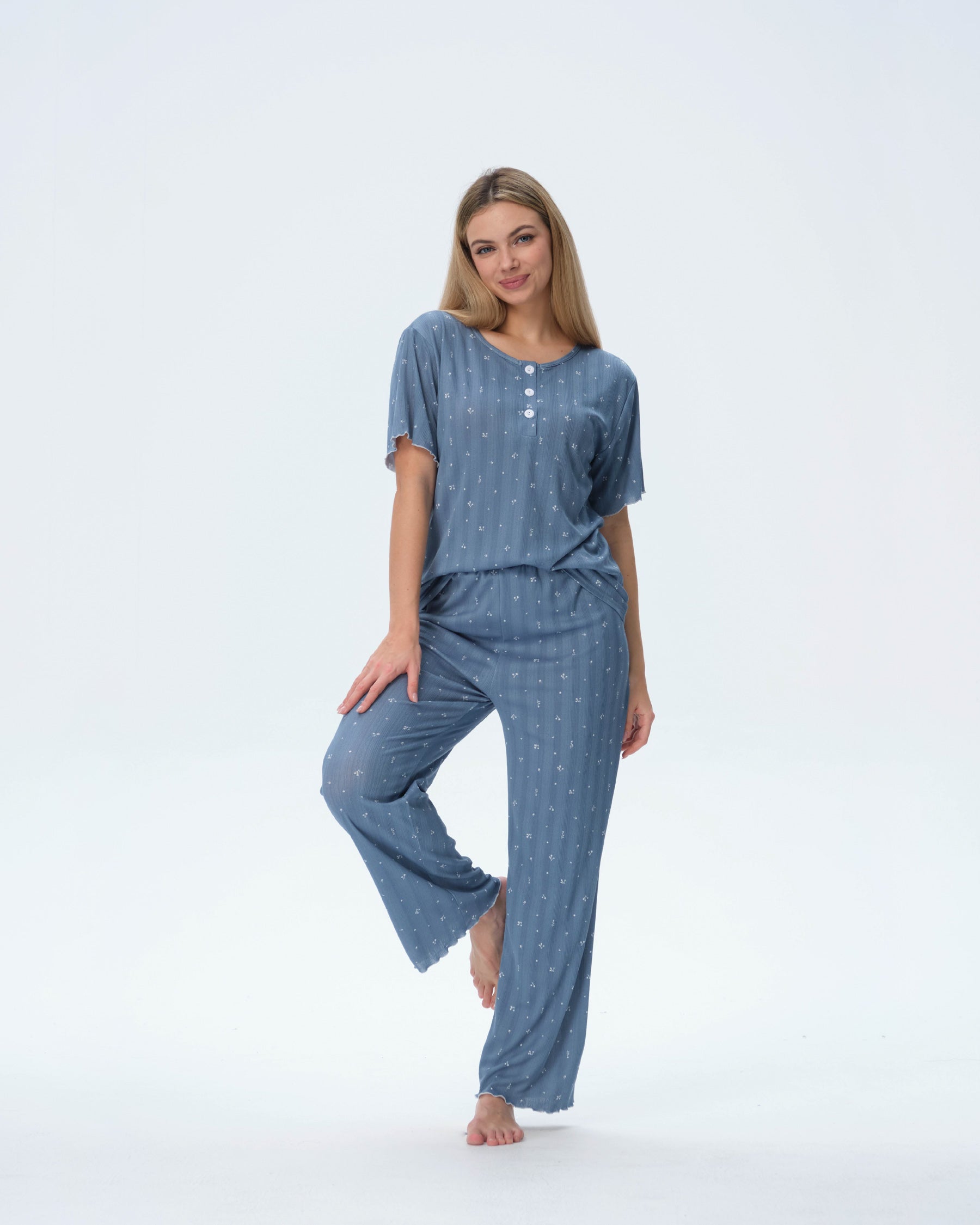بيجامة نسائية - قطعتين (M-2XL)