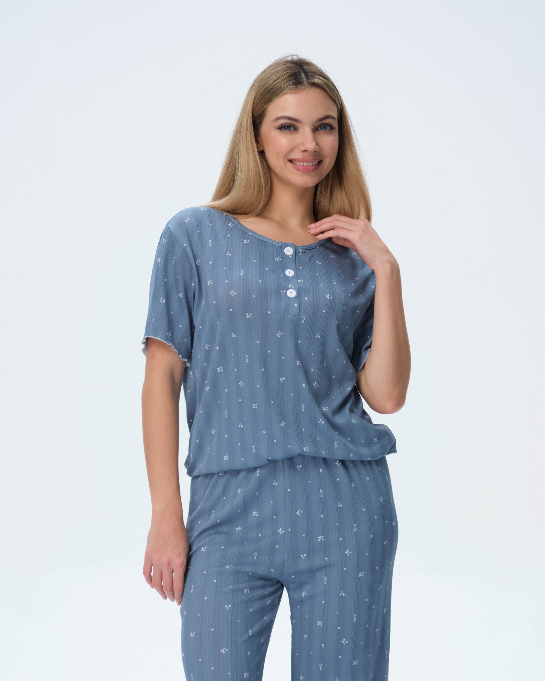 بيجامة نسائية - قطعتين (M-2XL)