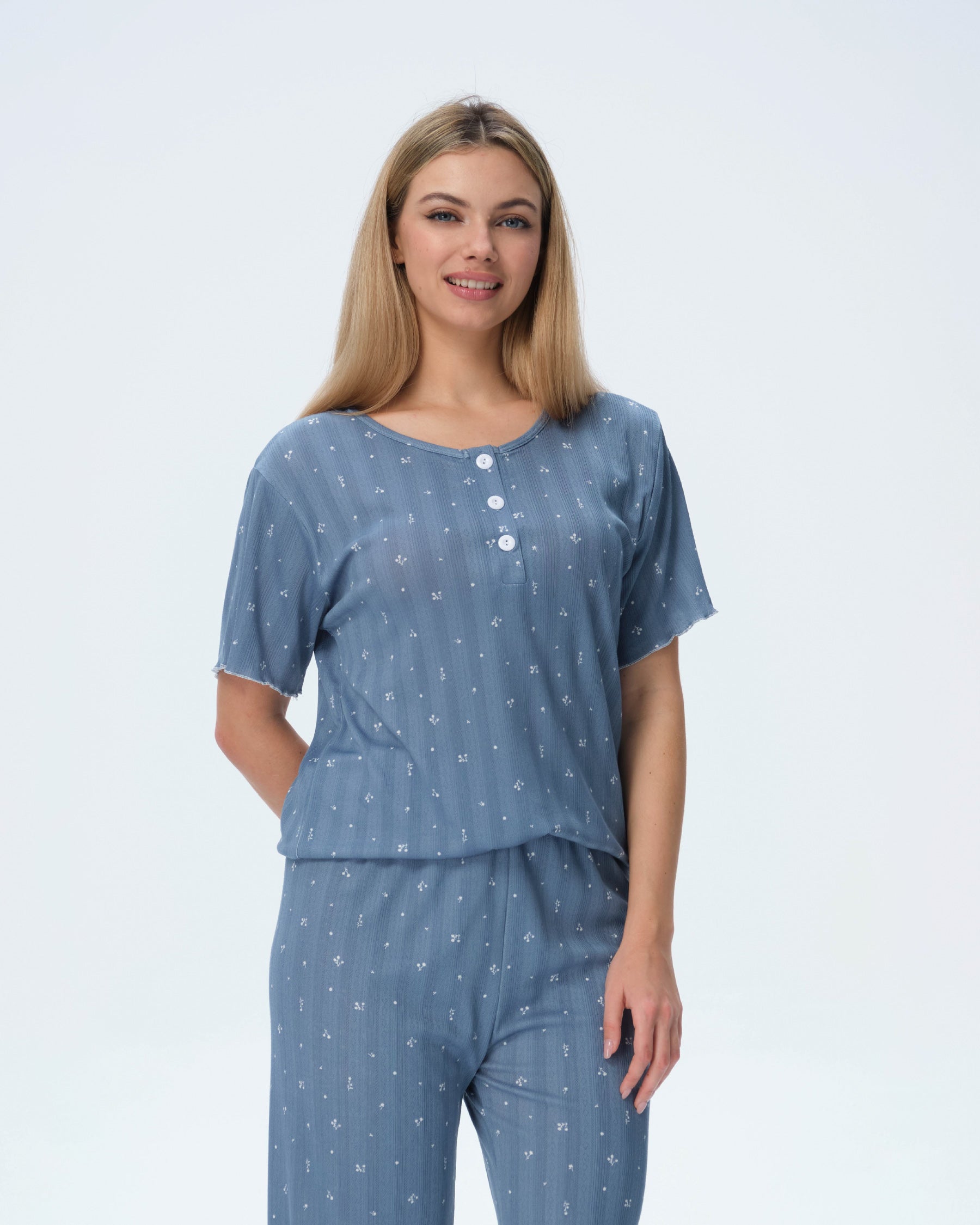 بيجامة نسائية - قطعتين (M-2XL)