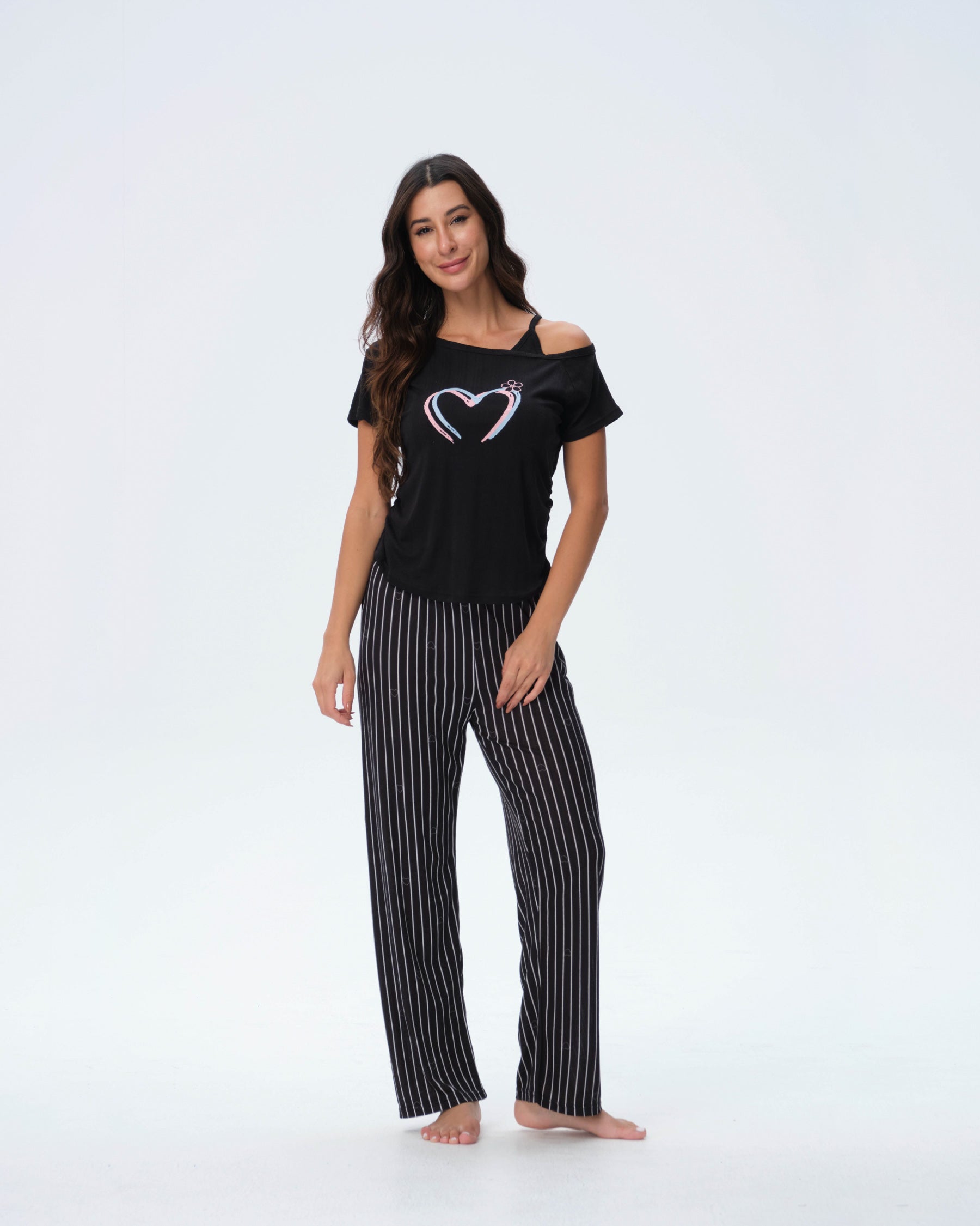 بيجامة نسائية - قطعتين (M-2XL)