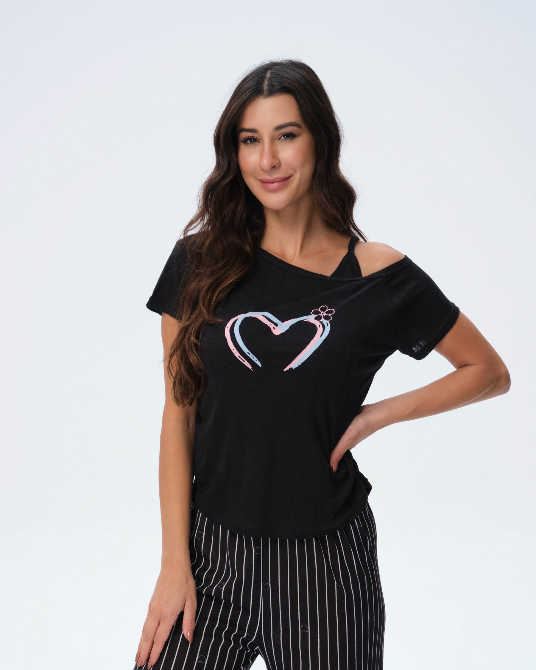 بيجامة نسائية - قطعتين (M-2XL)
