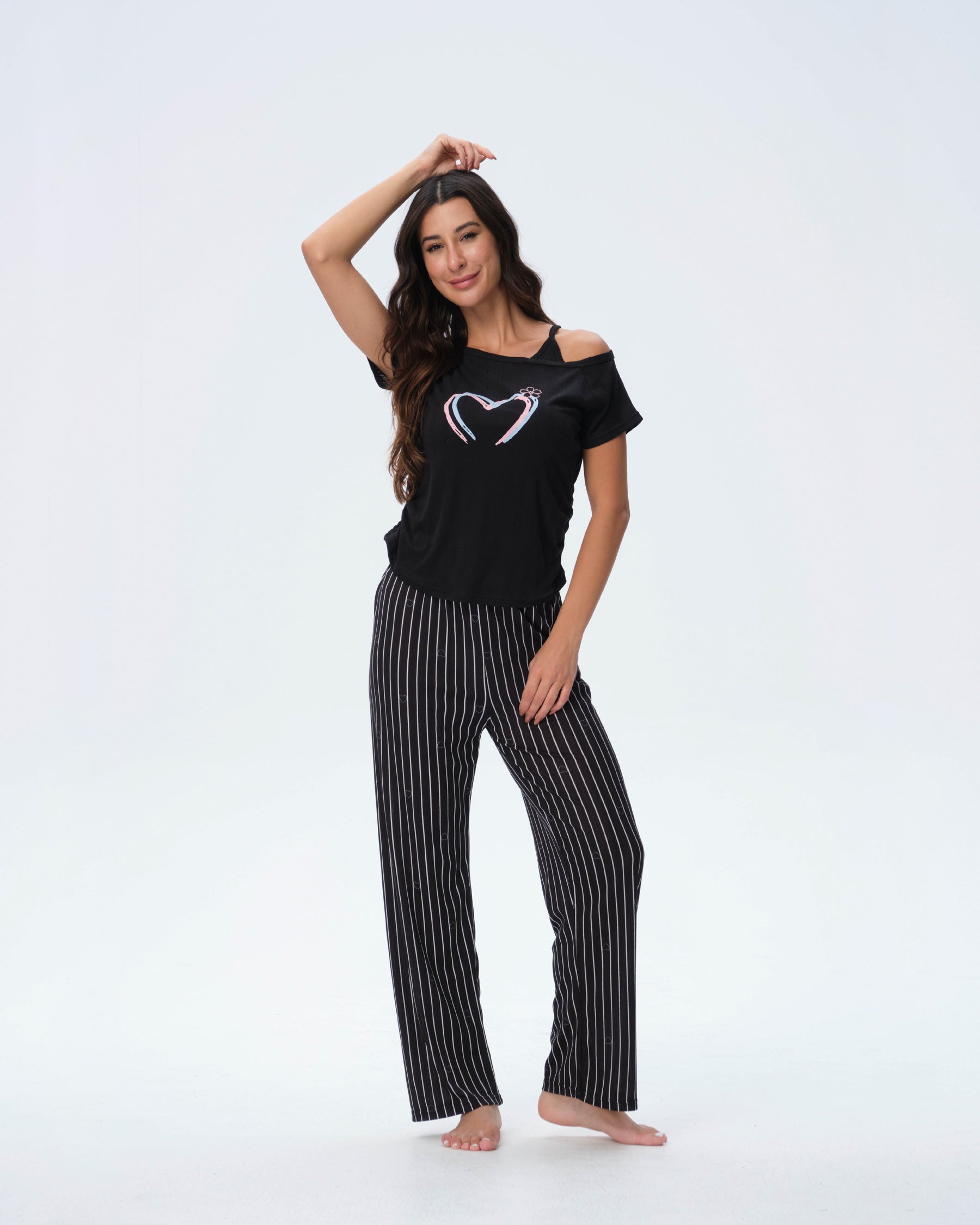 بيجامة نسائية - قطعتين (M-2XL)