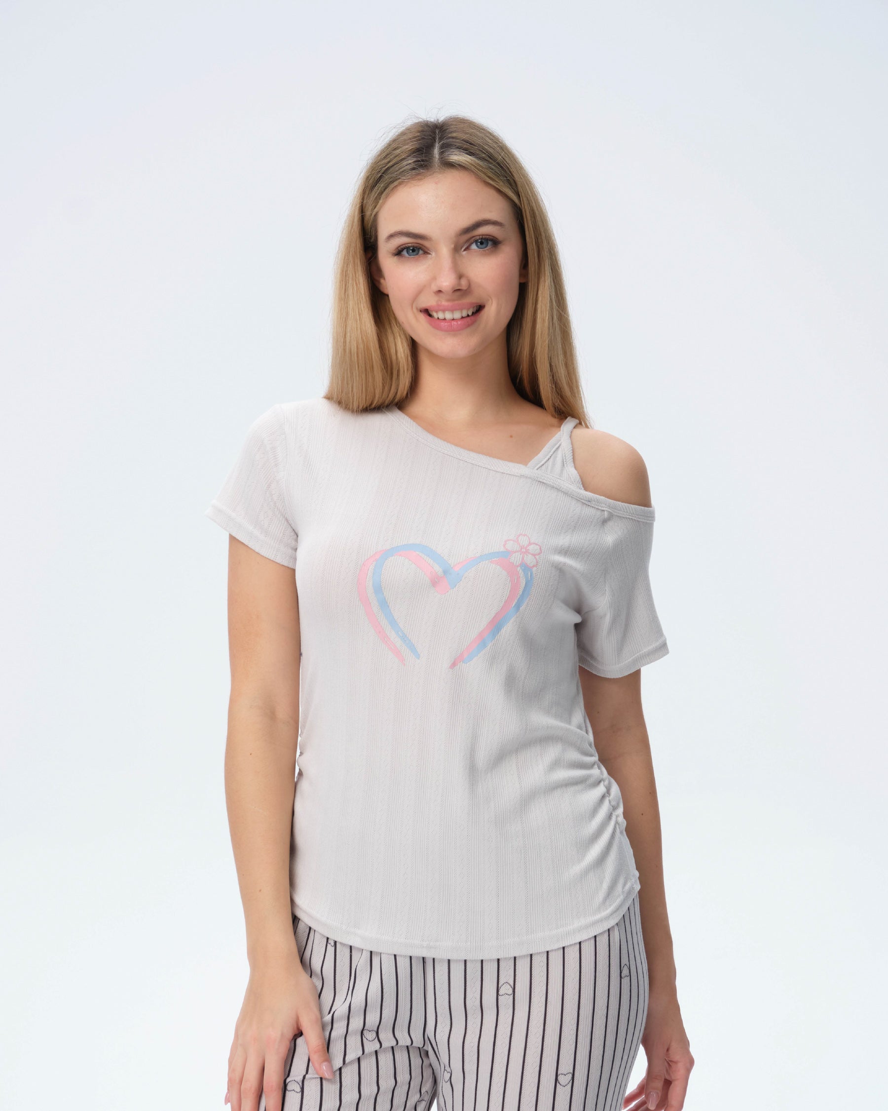 بيجامة نسائية - قطعتين (M-2XL)