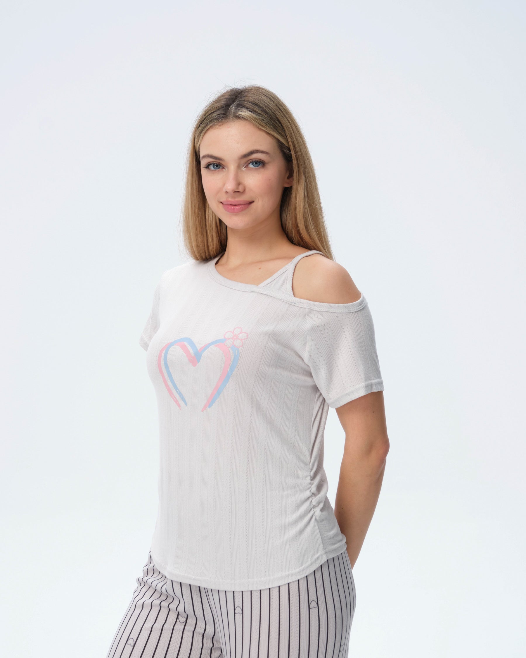 بيجامة نسائية - قطعتين (M-2XL)