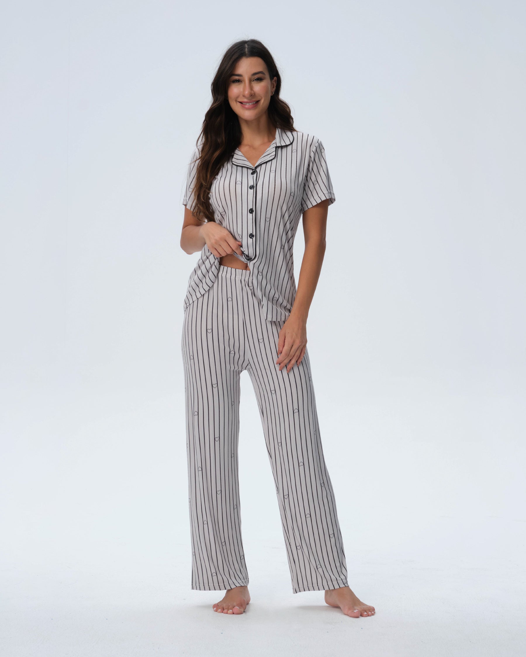 بيجامة نسائية - قطعتين (M-2XL)