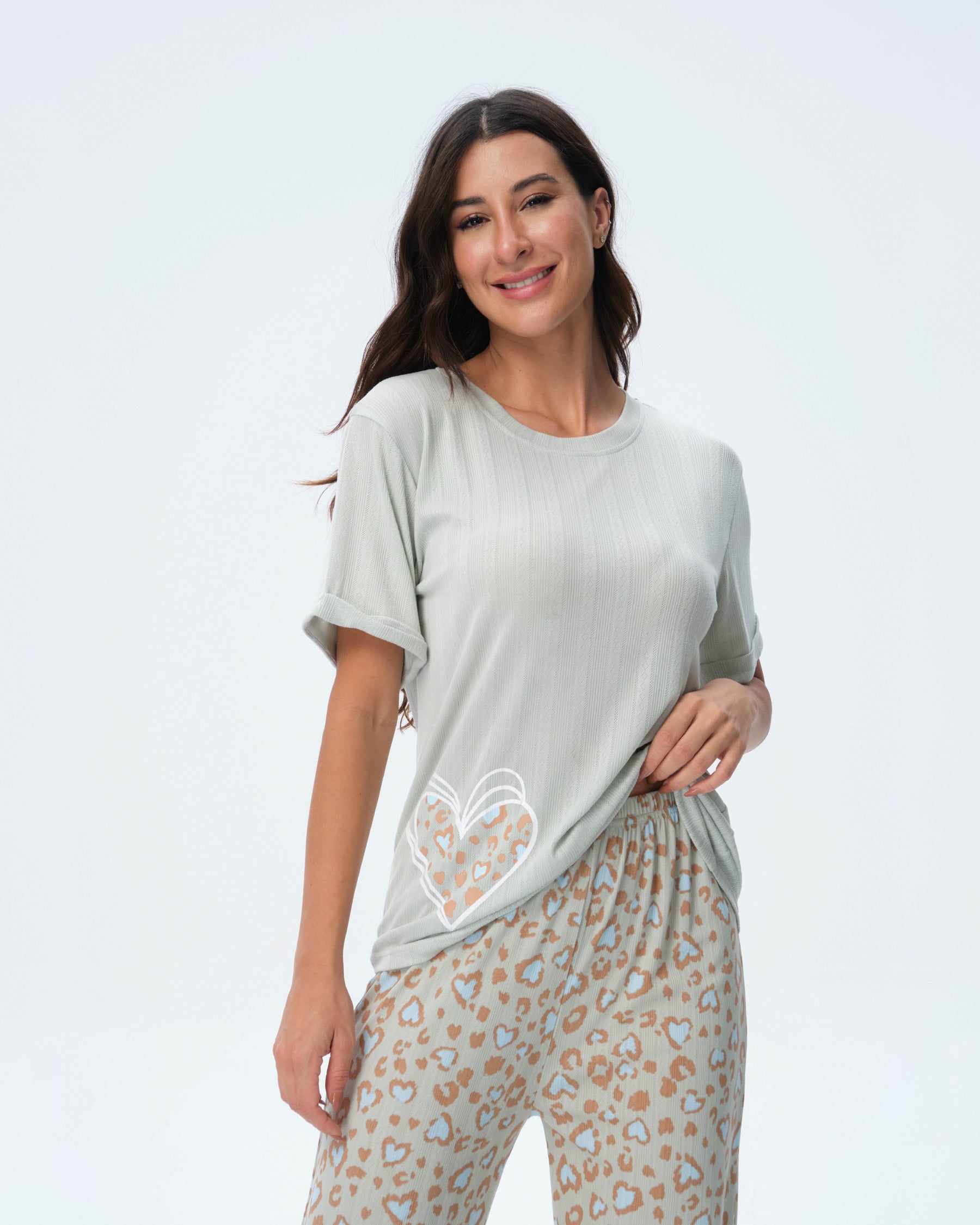 بيجامة نسائية - قطعتين (M-2XL)
