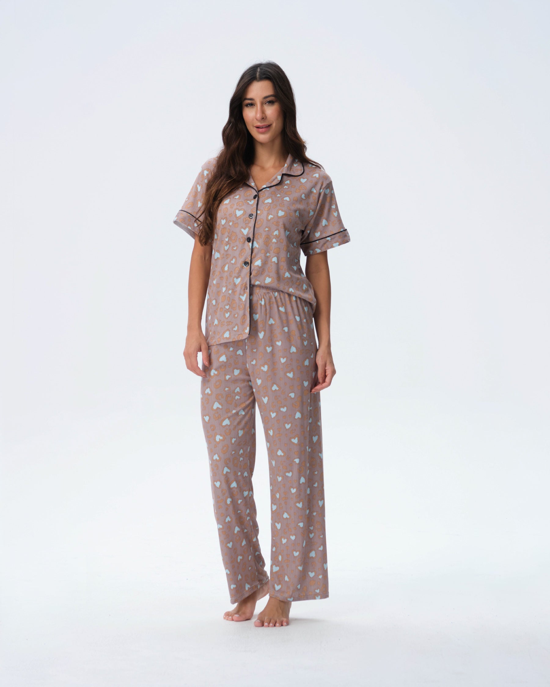 بيجامة نسائية - قطعتين (M-2XL)