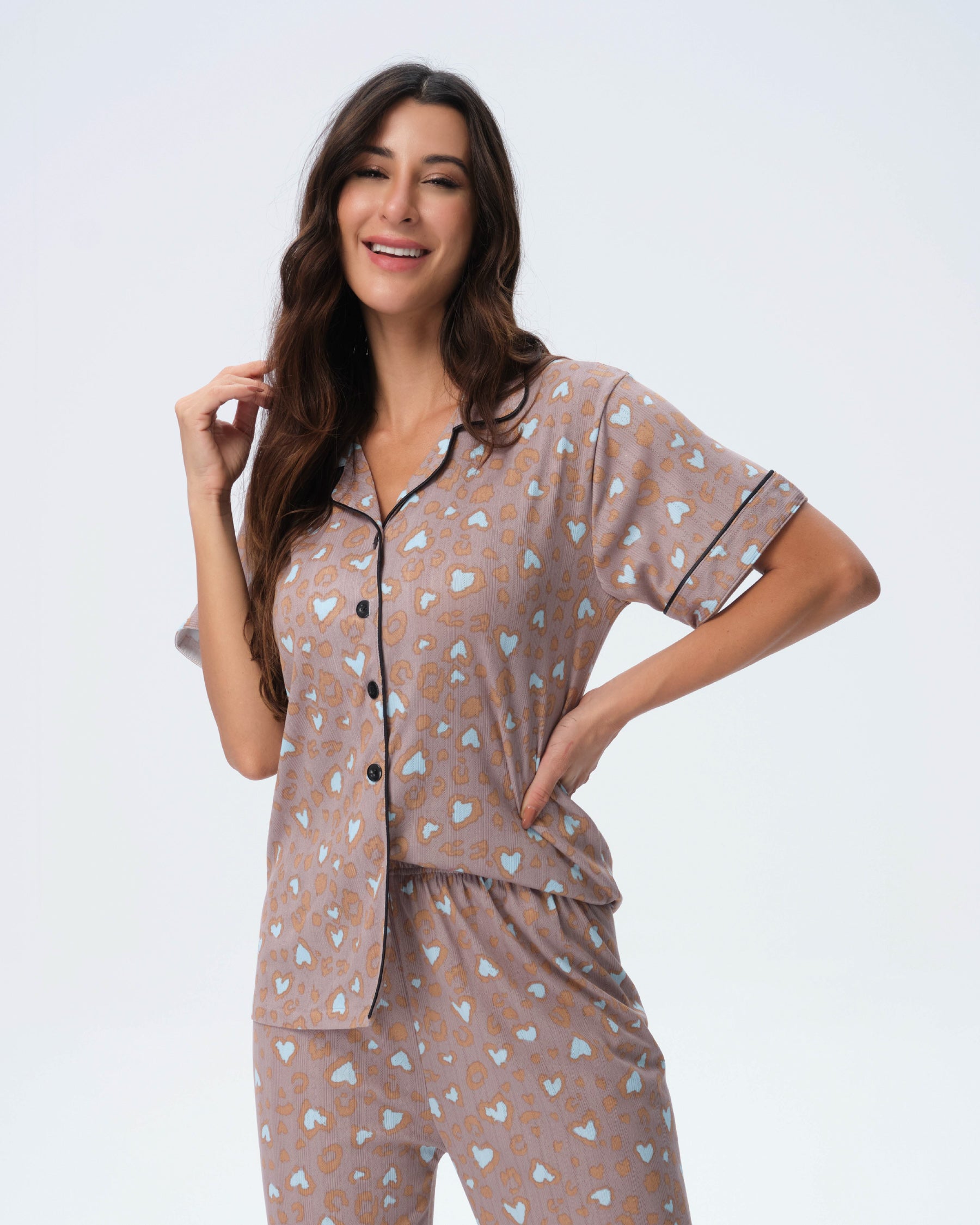 بيجامة نسائية - قطعتين (M-2XL)