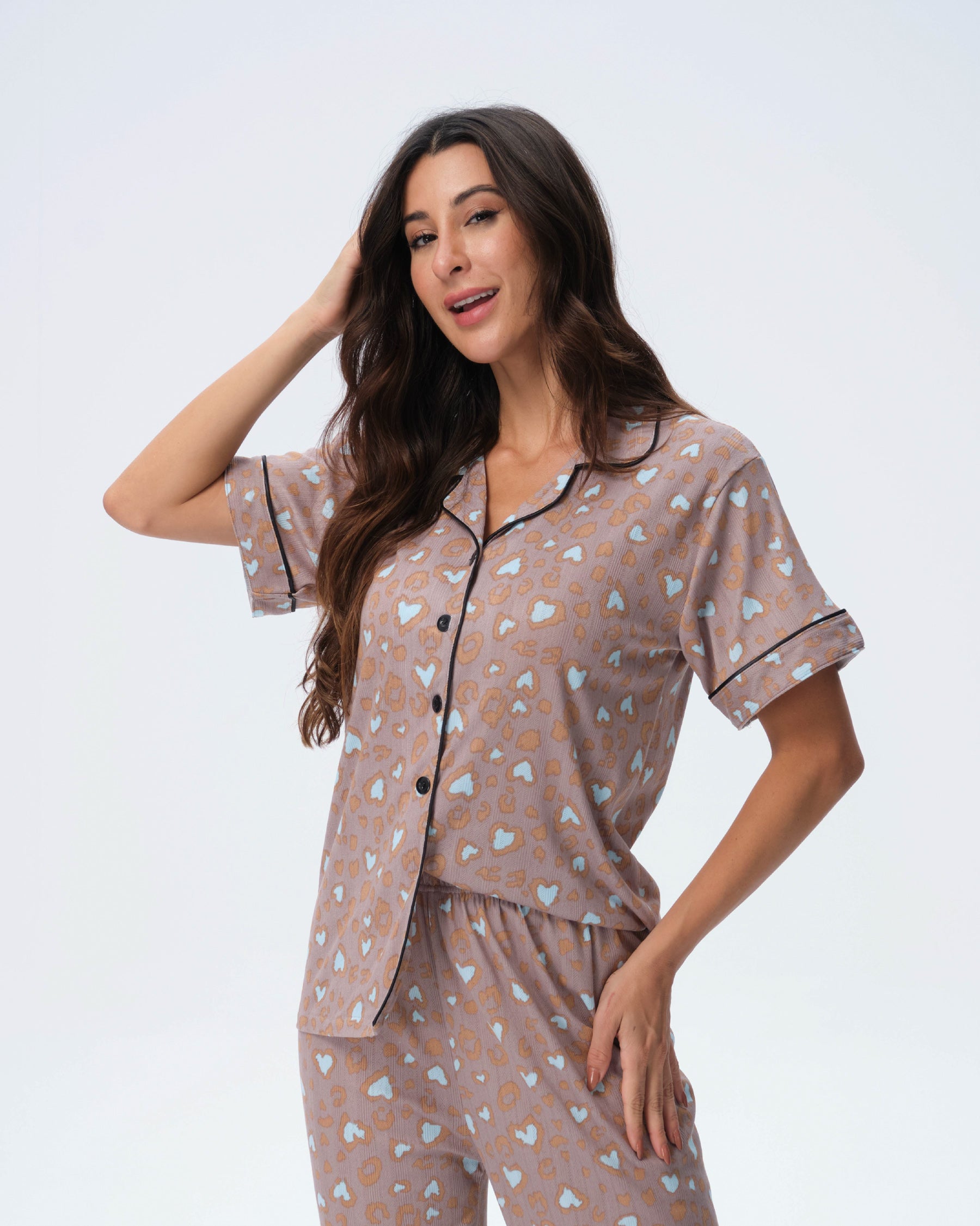 بيجامة نسائية - قطعتين (M-2XL)