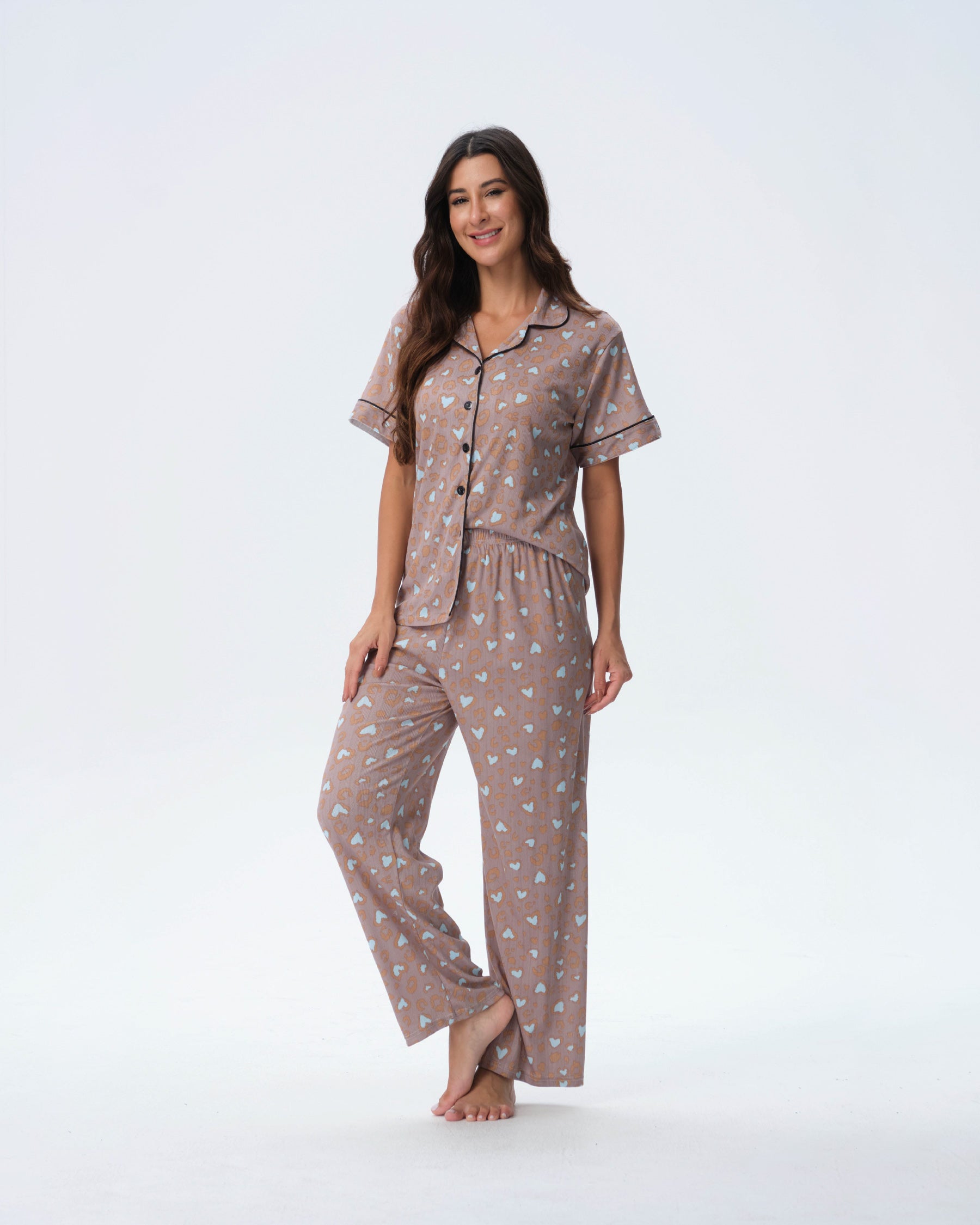 بيجامة نسائية - قطعتين (M-2XL)