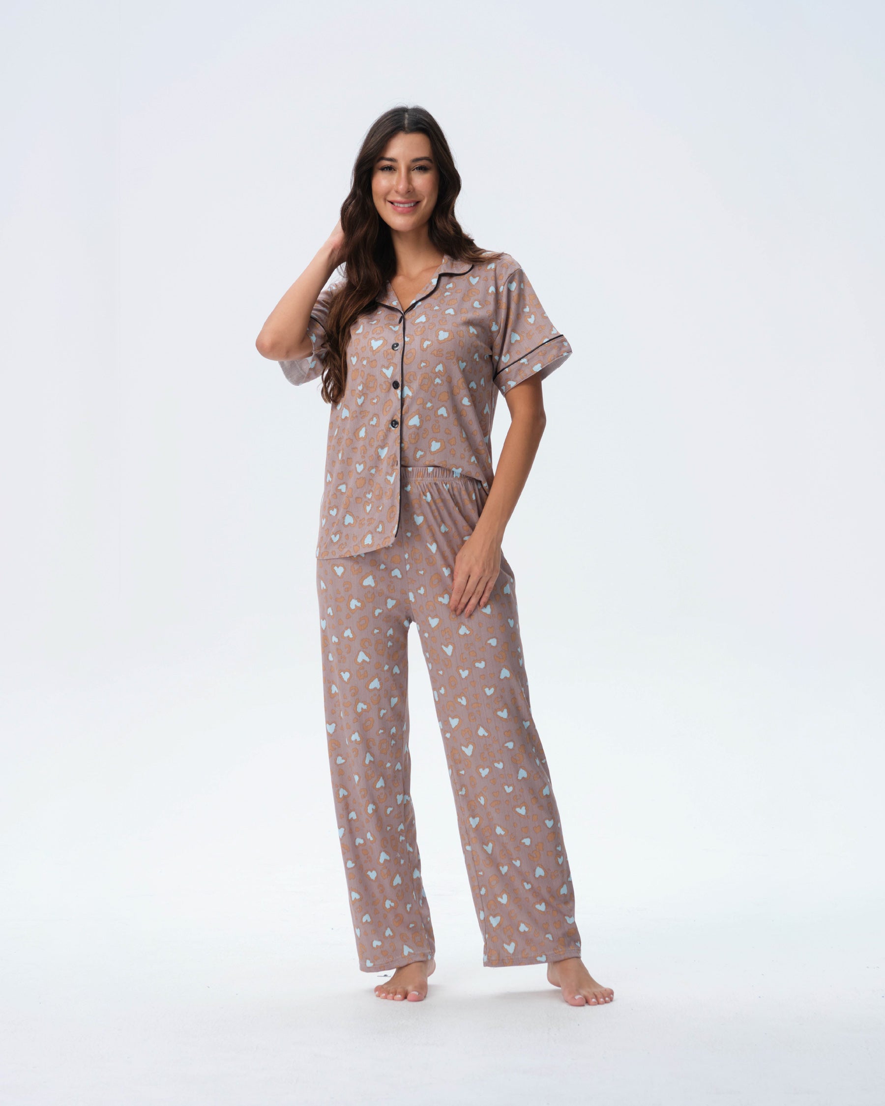 بيجامة نسائية - قطعتين (M-2XL)