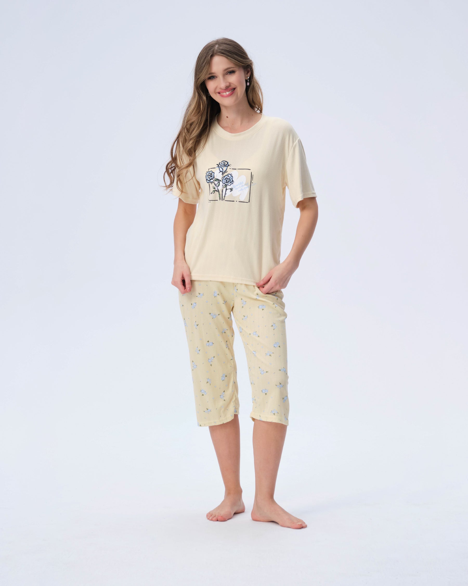 بيجامة نسائية - قطعتين (M-2XL)