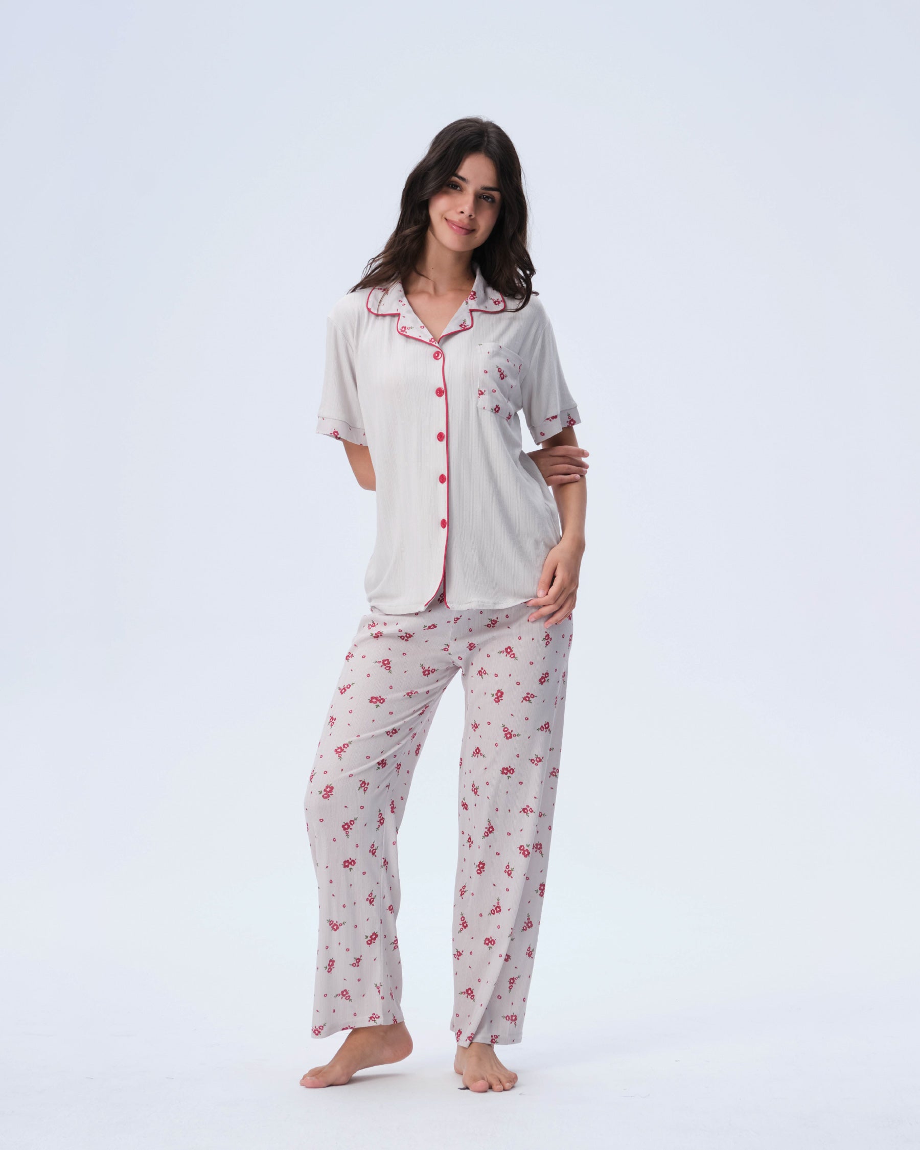 بيجامة نسائية - قطعتين (M-2XL)