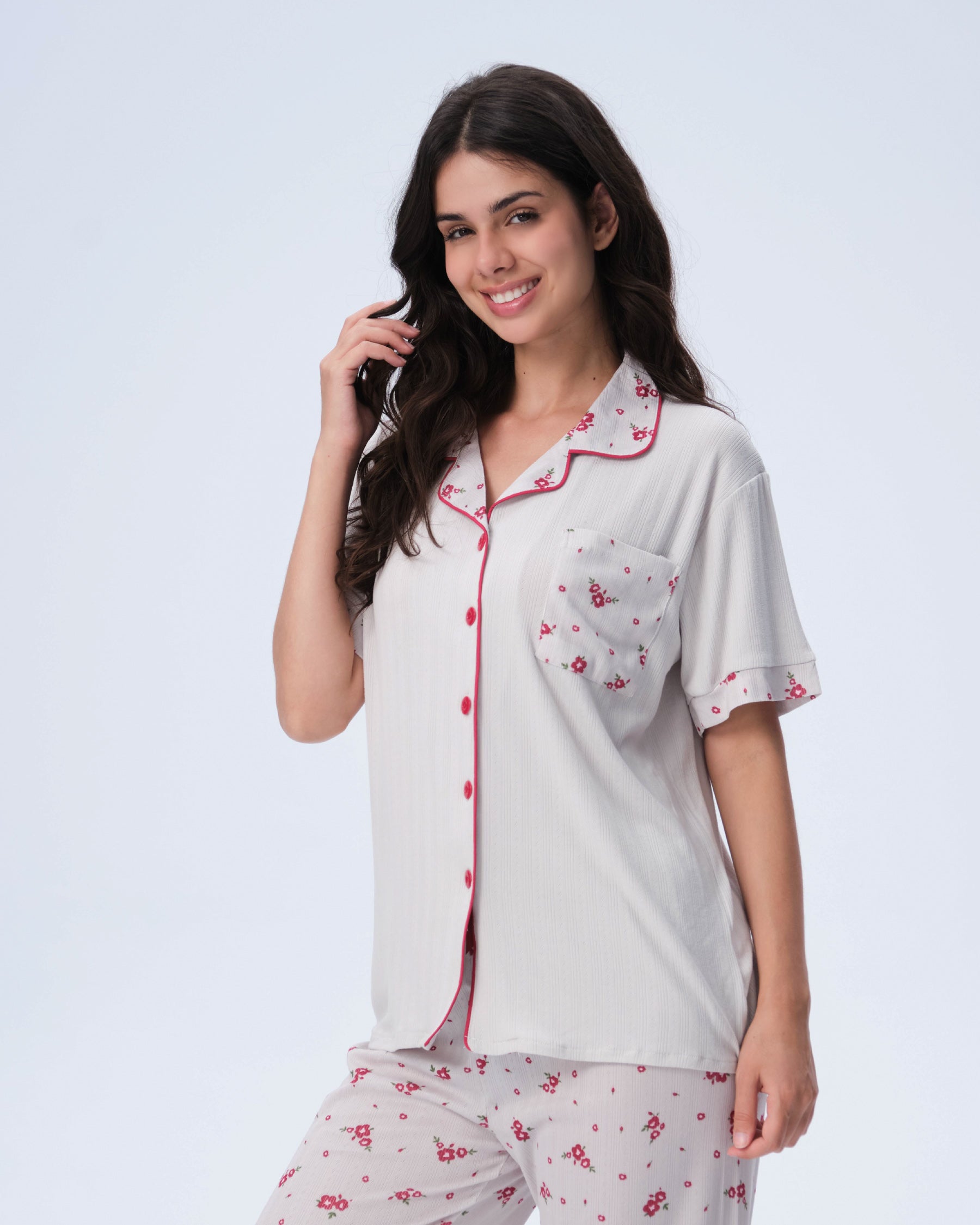 بيجامة نسائية - قطعتين (M-2XL)
