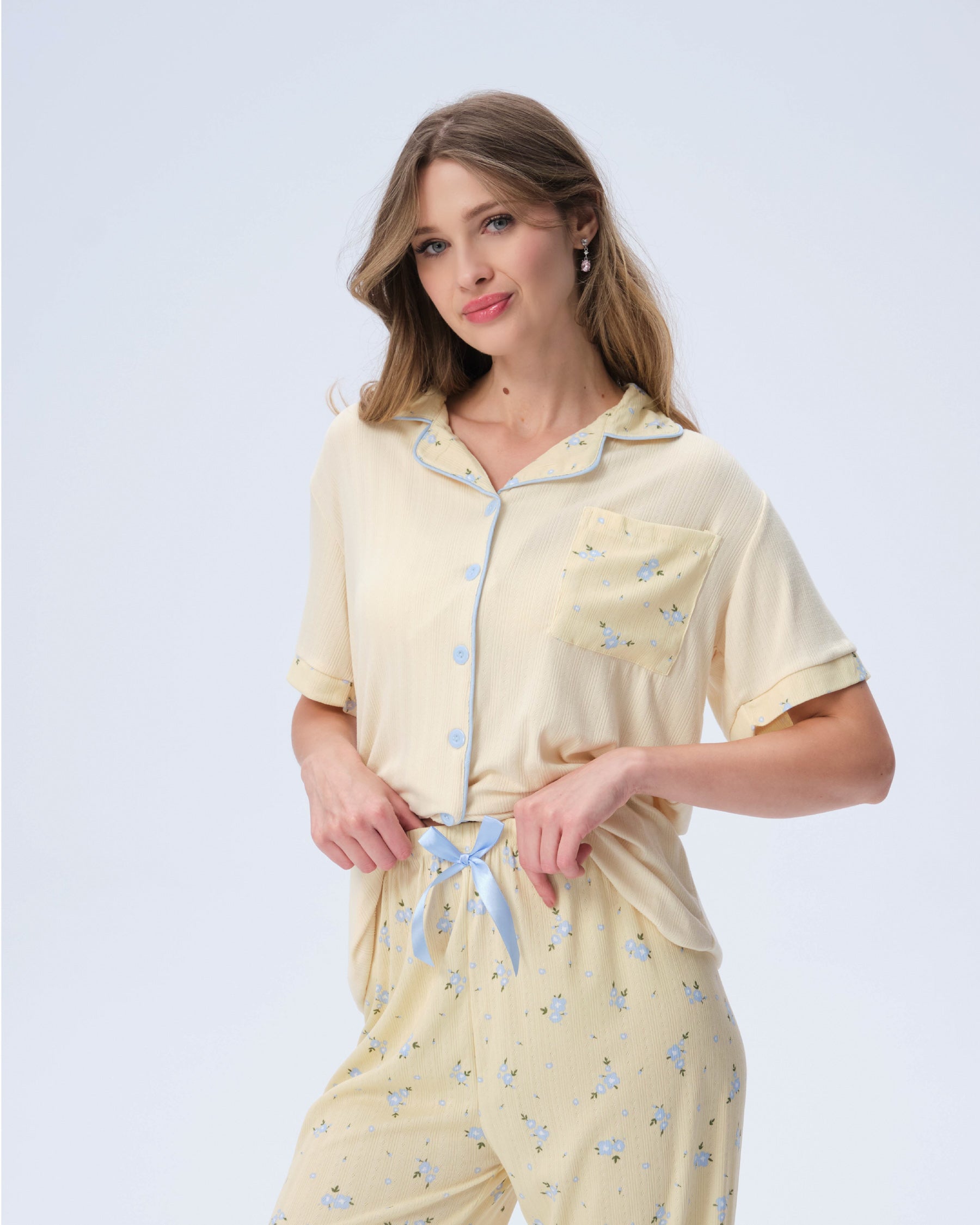 بيجامة نسائية - قطعتين (M-2XL)
