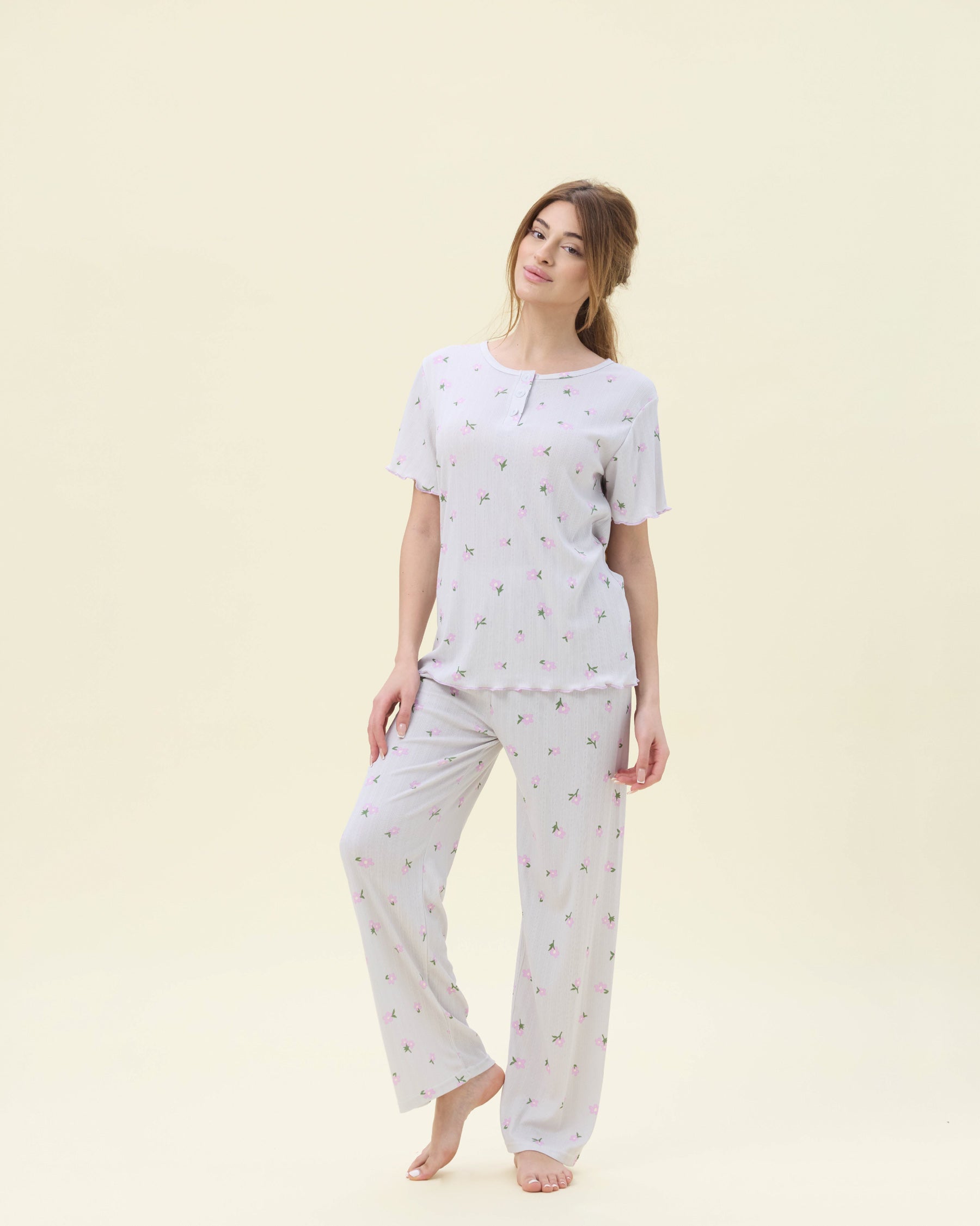 بيجامة نسائية - قطعتين (3XL-6XL)