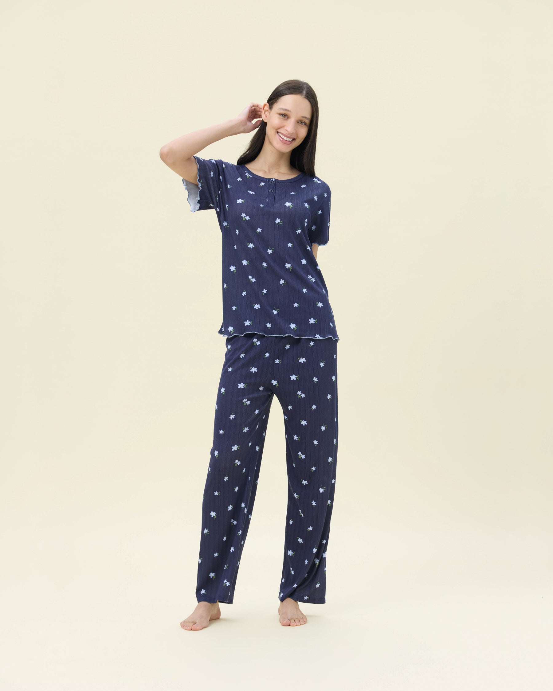 بيجامة نسائية - قطعتين (M-2XL)