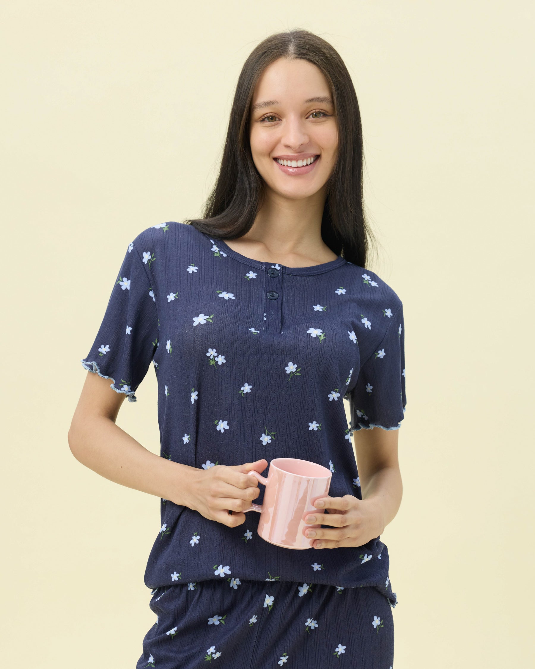 بيجامة نسائية - قطعتين (M-2XL)
