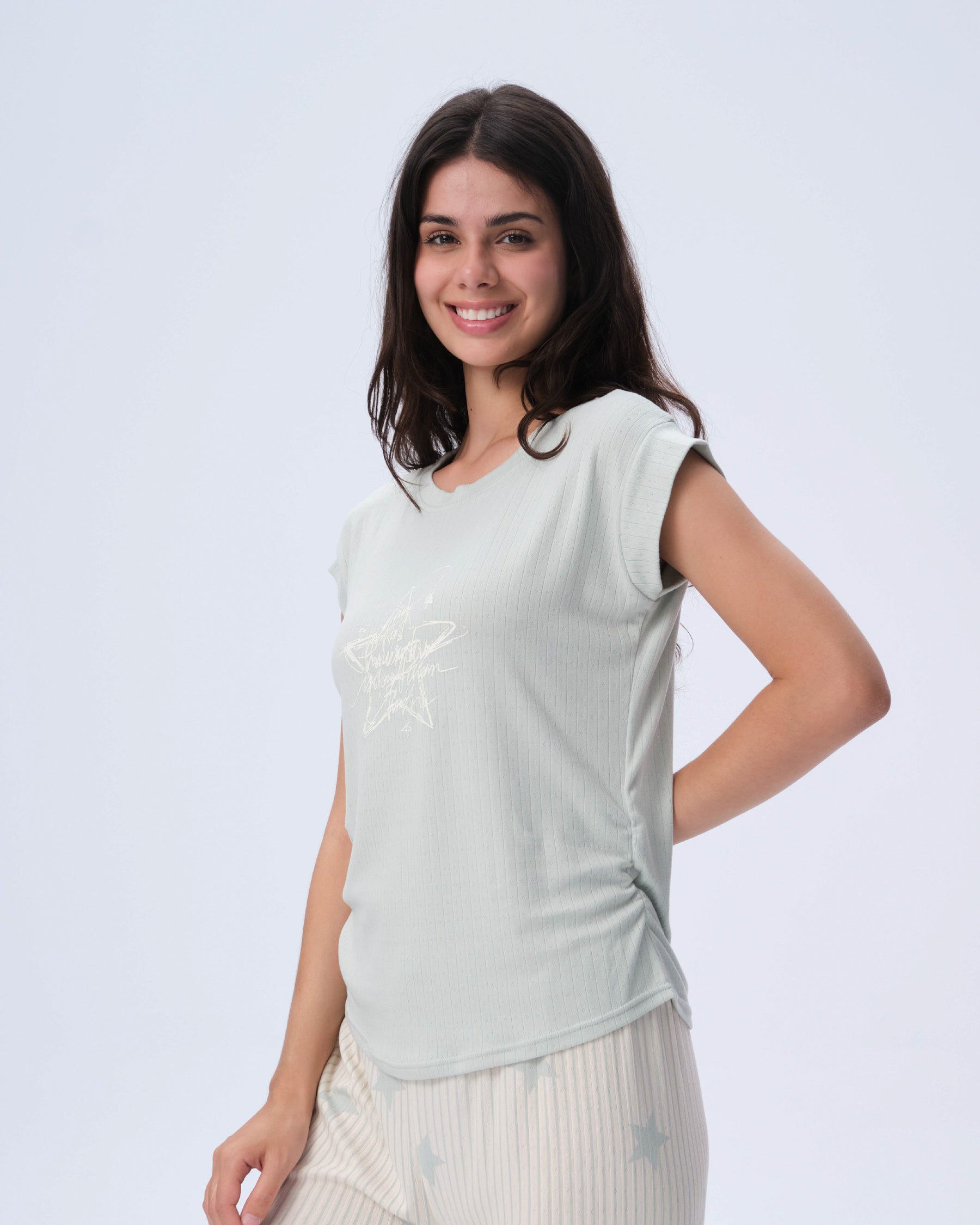 بيجامة نسائية - قطعتين (M-2XL)