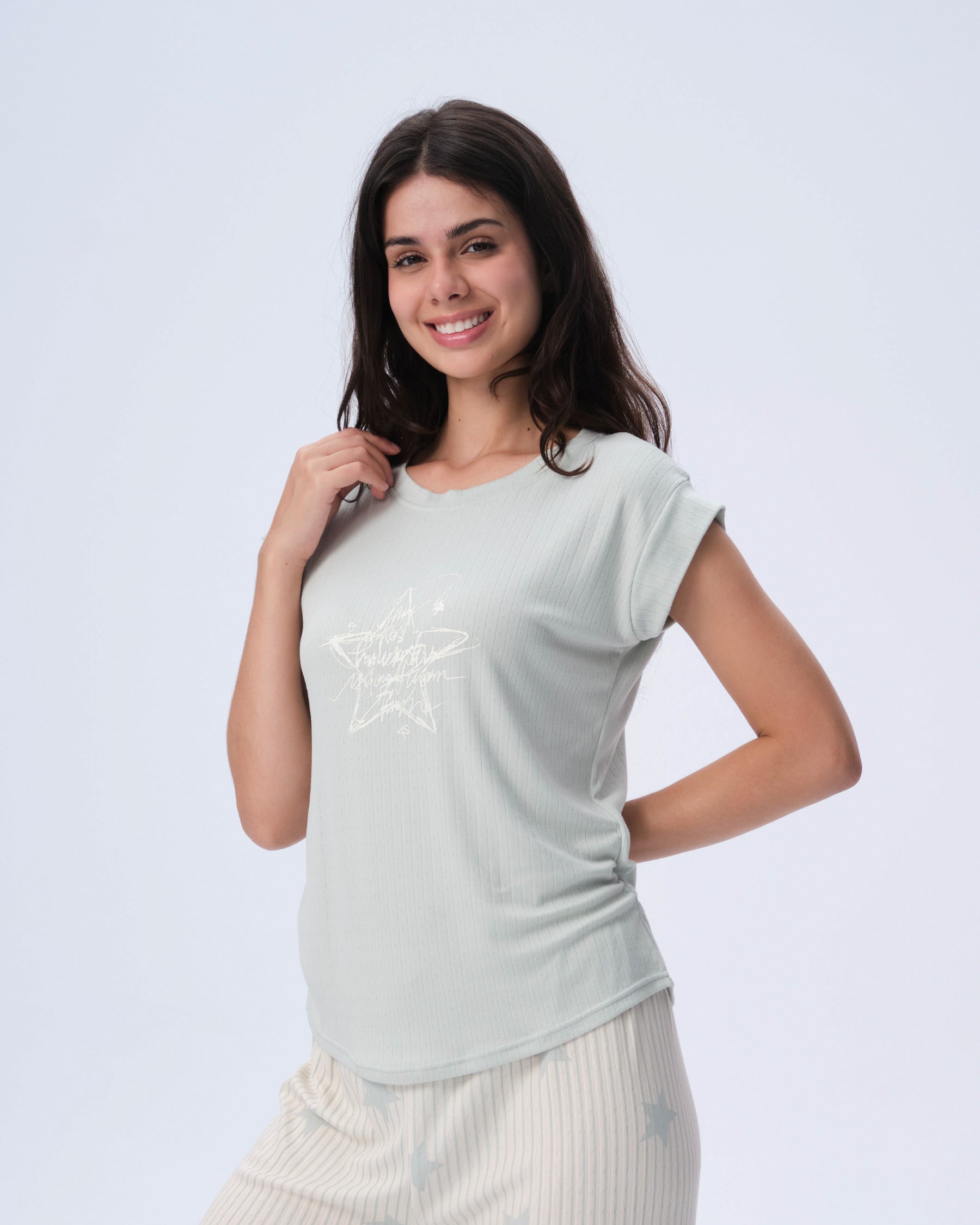 بيجامة نسائية - قطعتين (M-2XL)