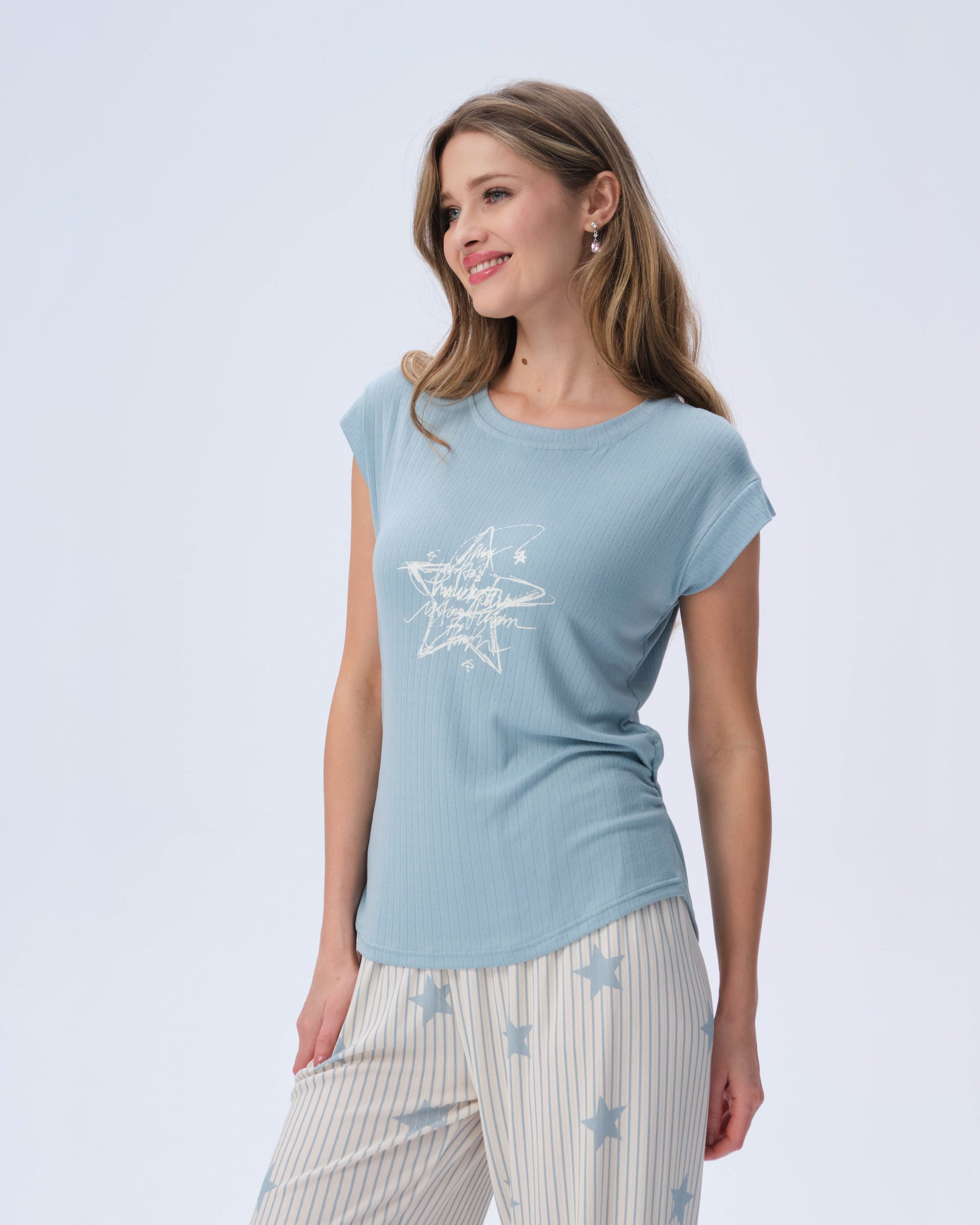 بيجامة نسائية - قطعتين (M-2XL)